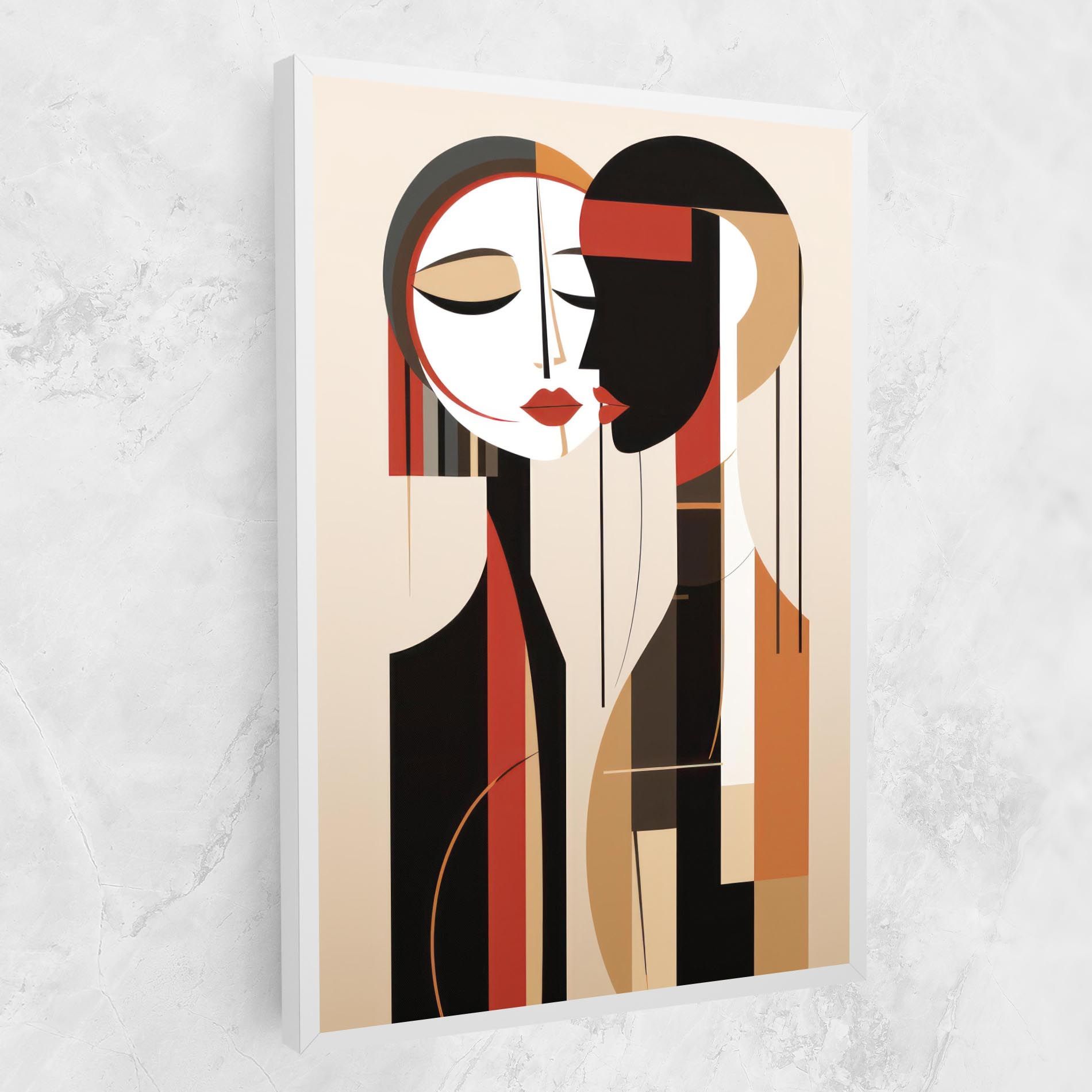 Abstract Couple Kissing mockup 1