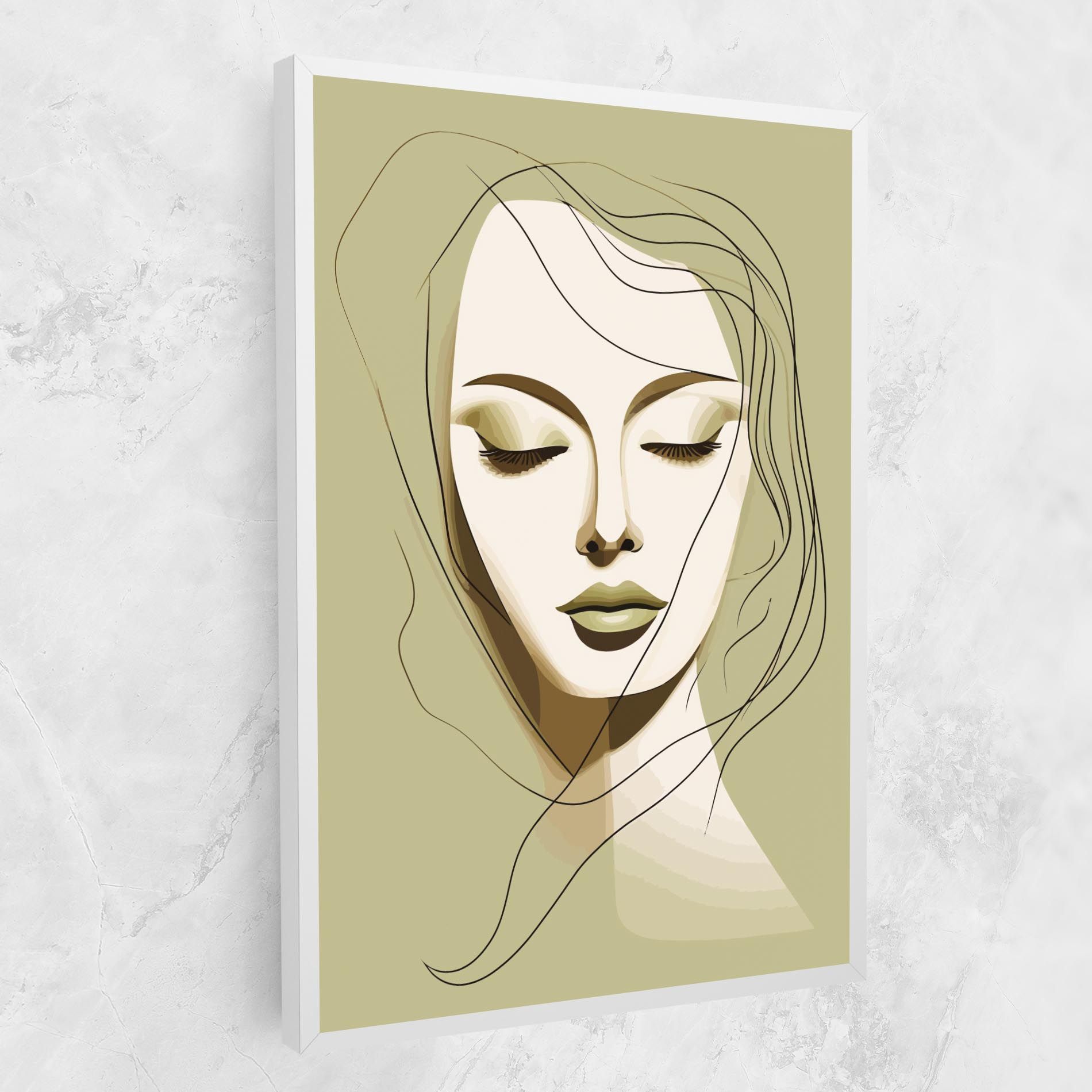 Cream Womans Face mockup 1
