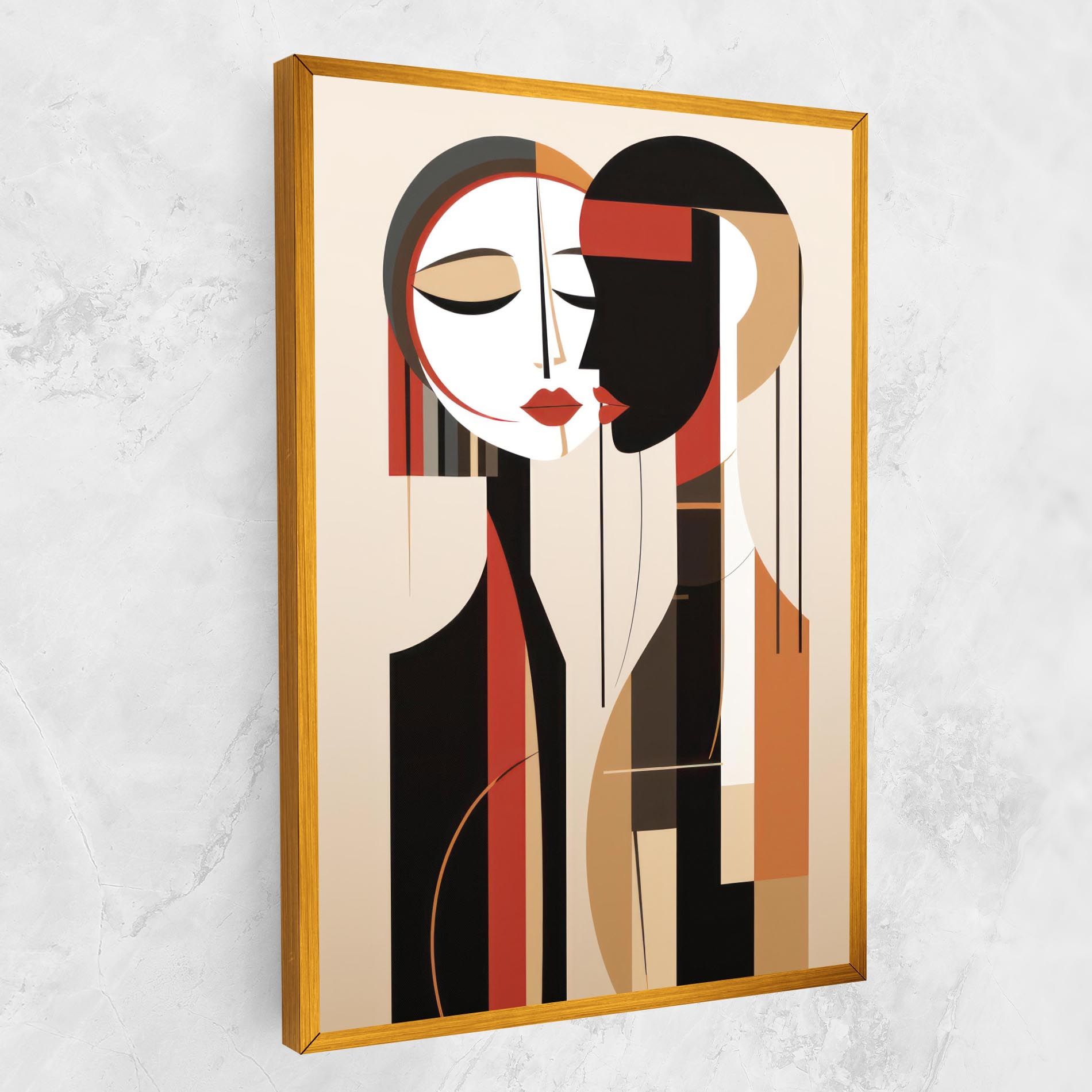 Abstract Couple Kissing mockup 1