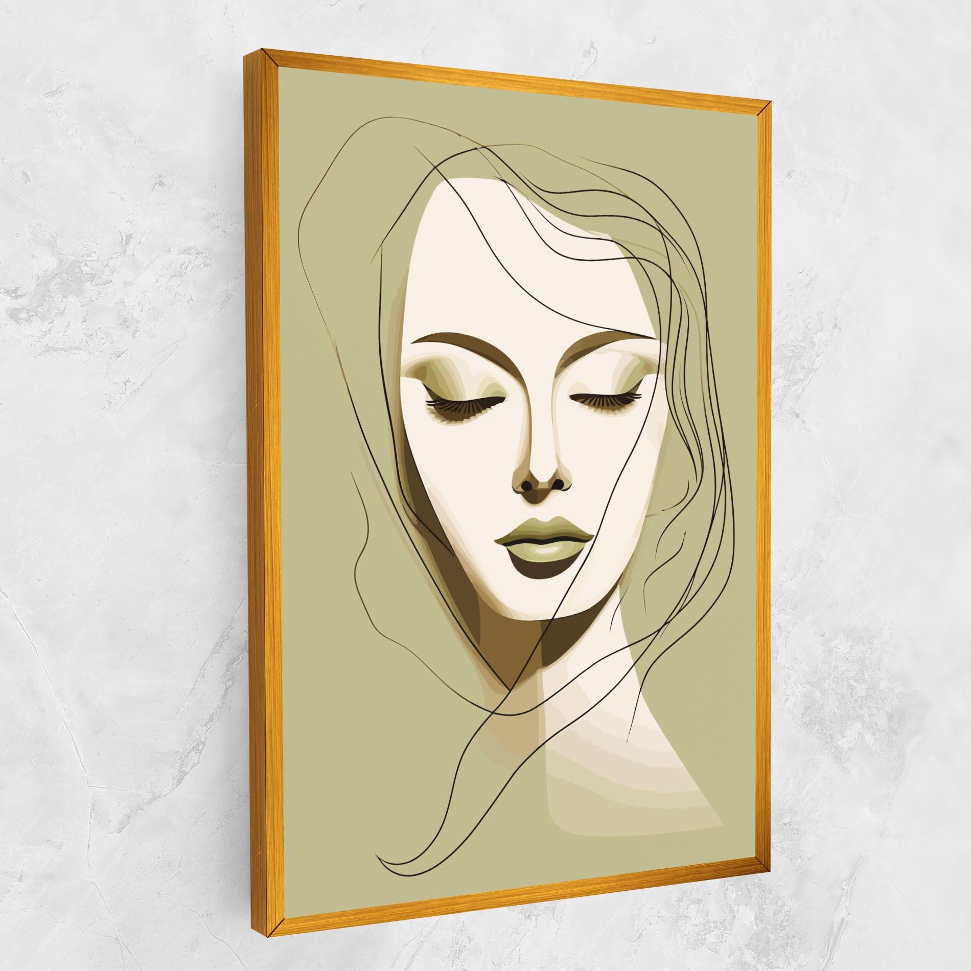 Leinwandbild Cream Womans Face mockup 1