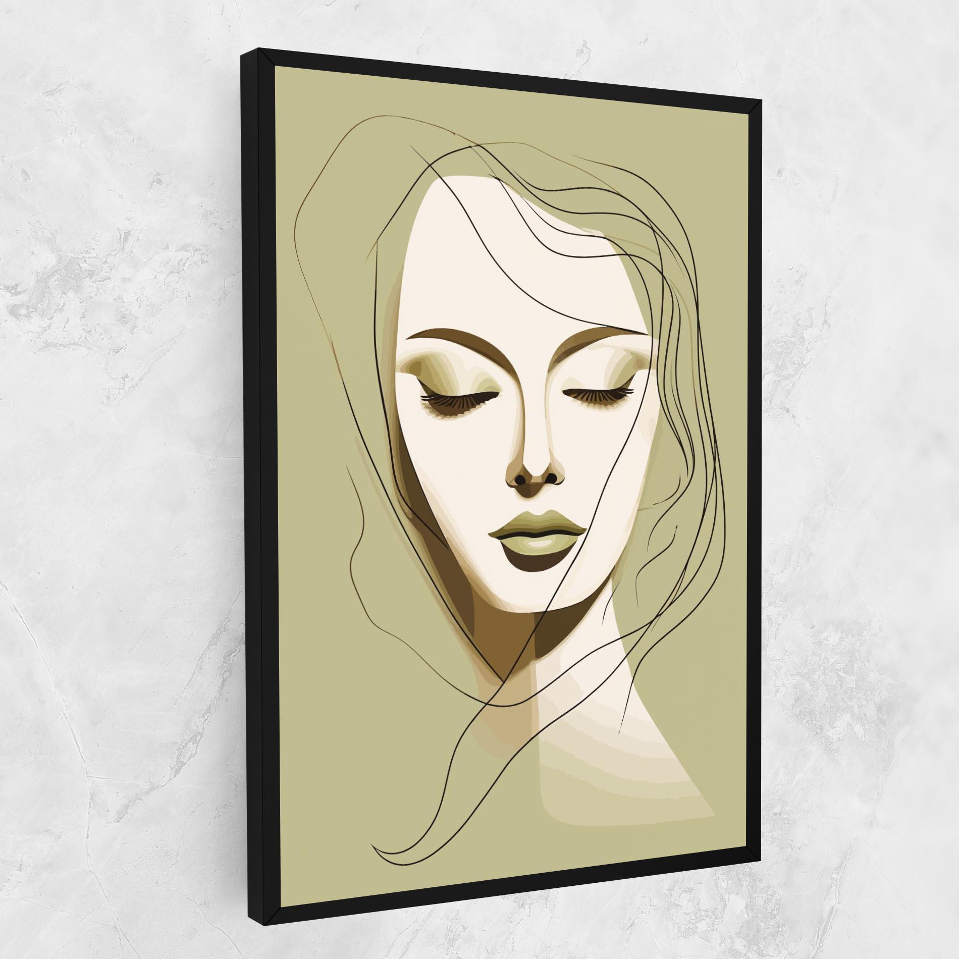 Leinwandbild Cream Womans Face mockup 1