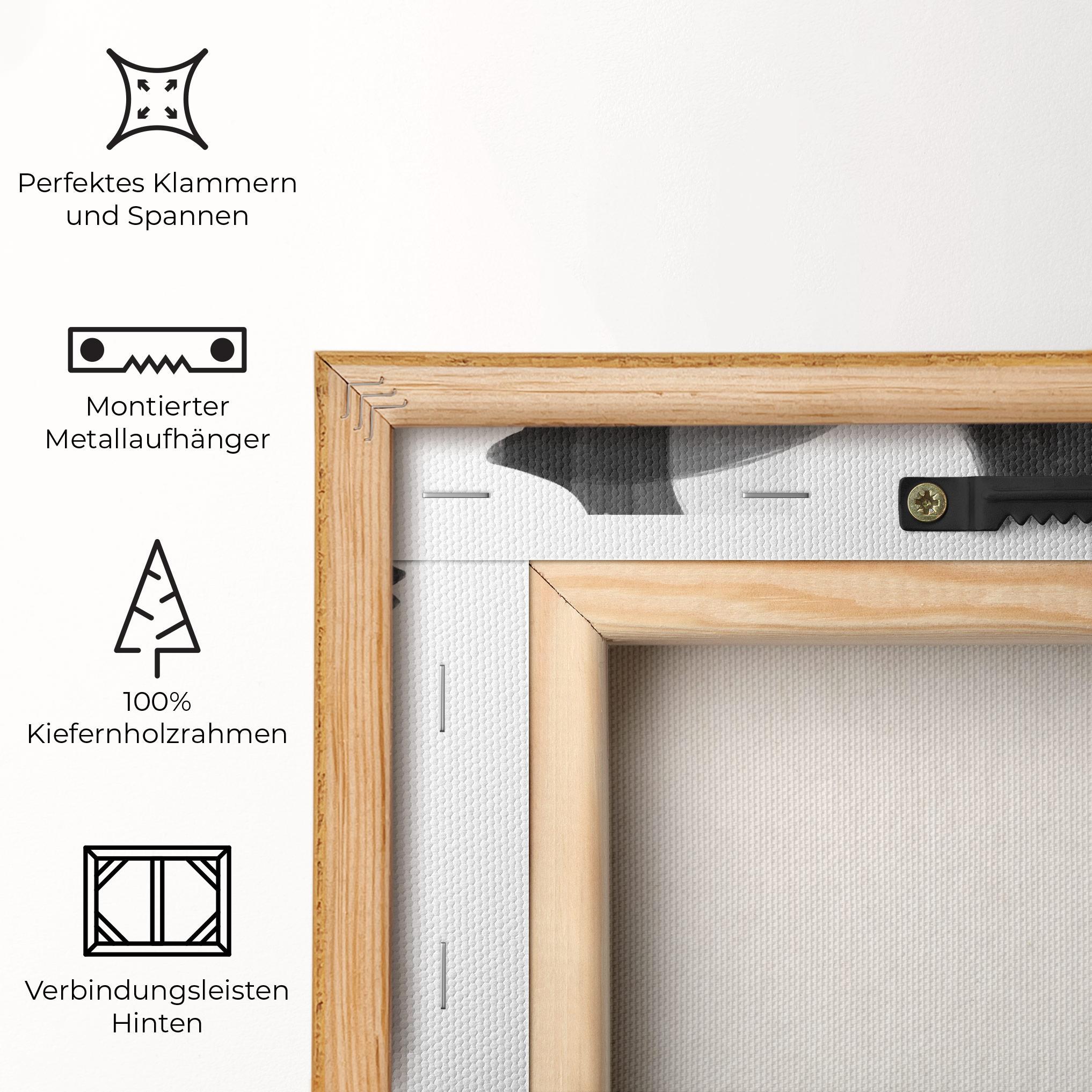 Leinwandbild Abstract Grey Couple mockup 5