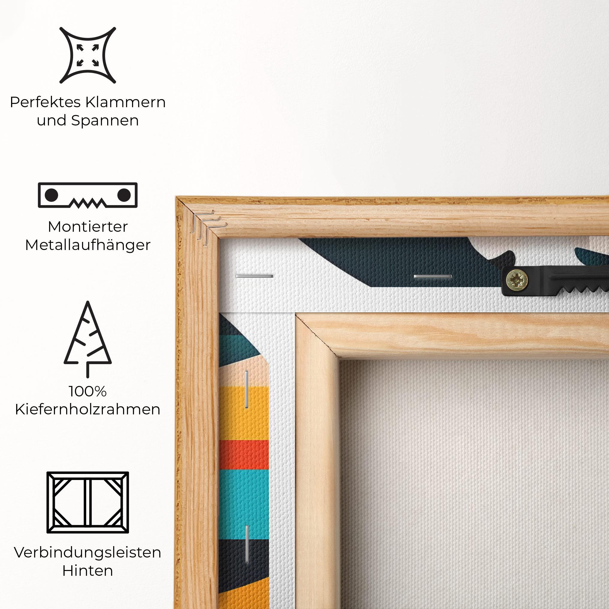 Leinwandbild Blue Abstract Makeup mockup 5