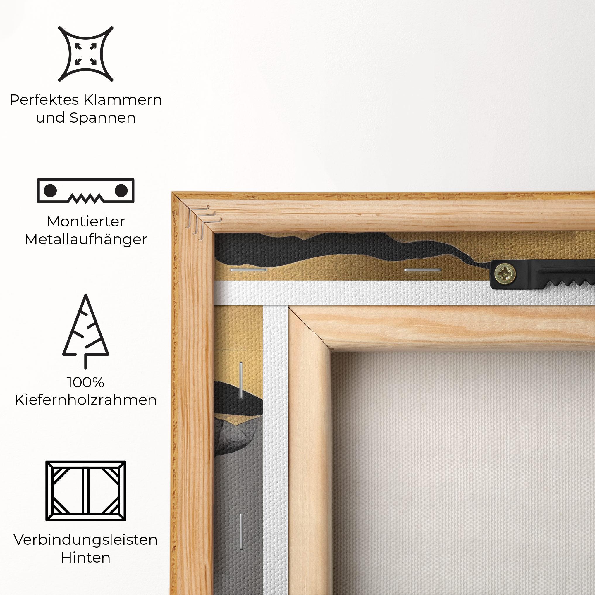 Leinwandbild Modern Golden Paint mockup 5