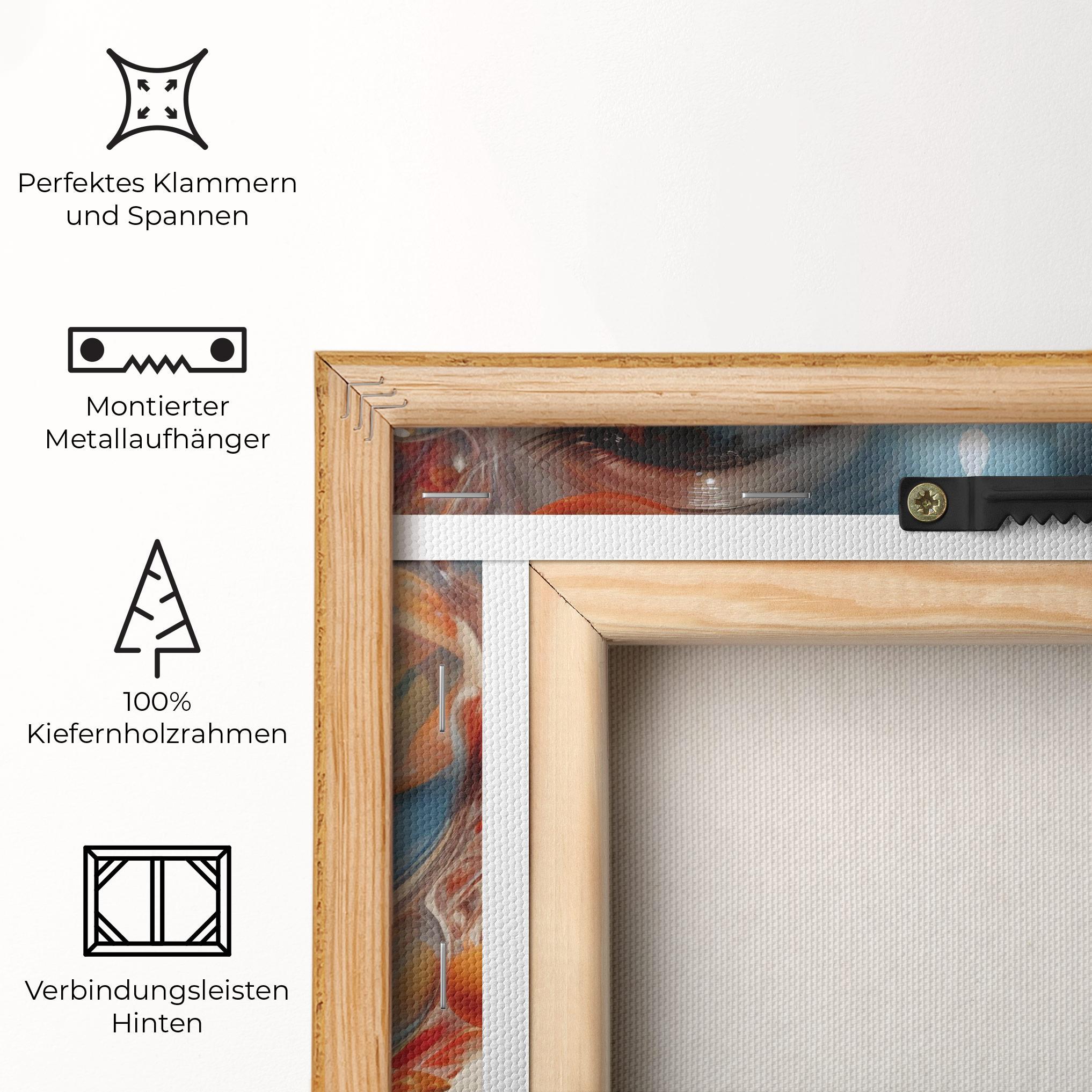 Leinwandbild Pretty Blue Face mockup 5