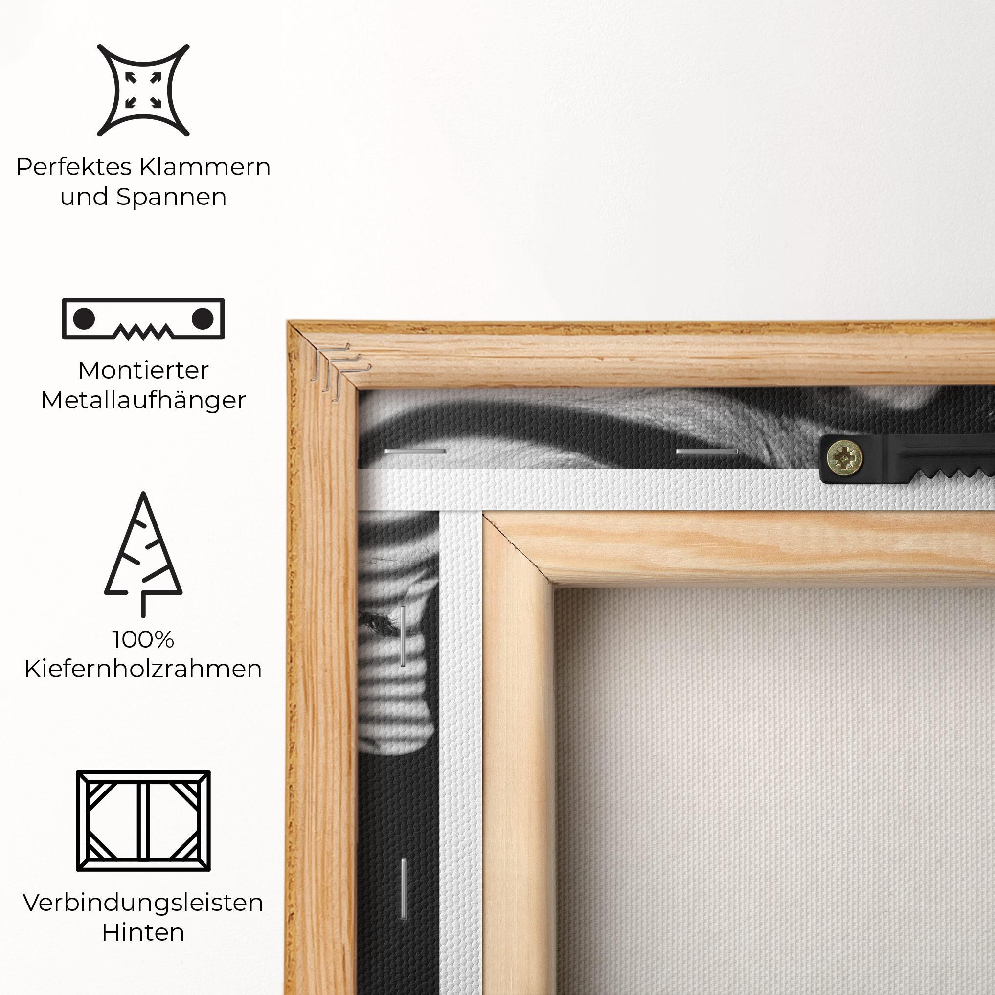 Leinwandbild Zebra Stripes Woman mockup 5