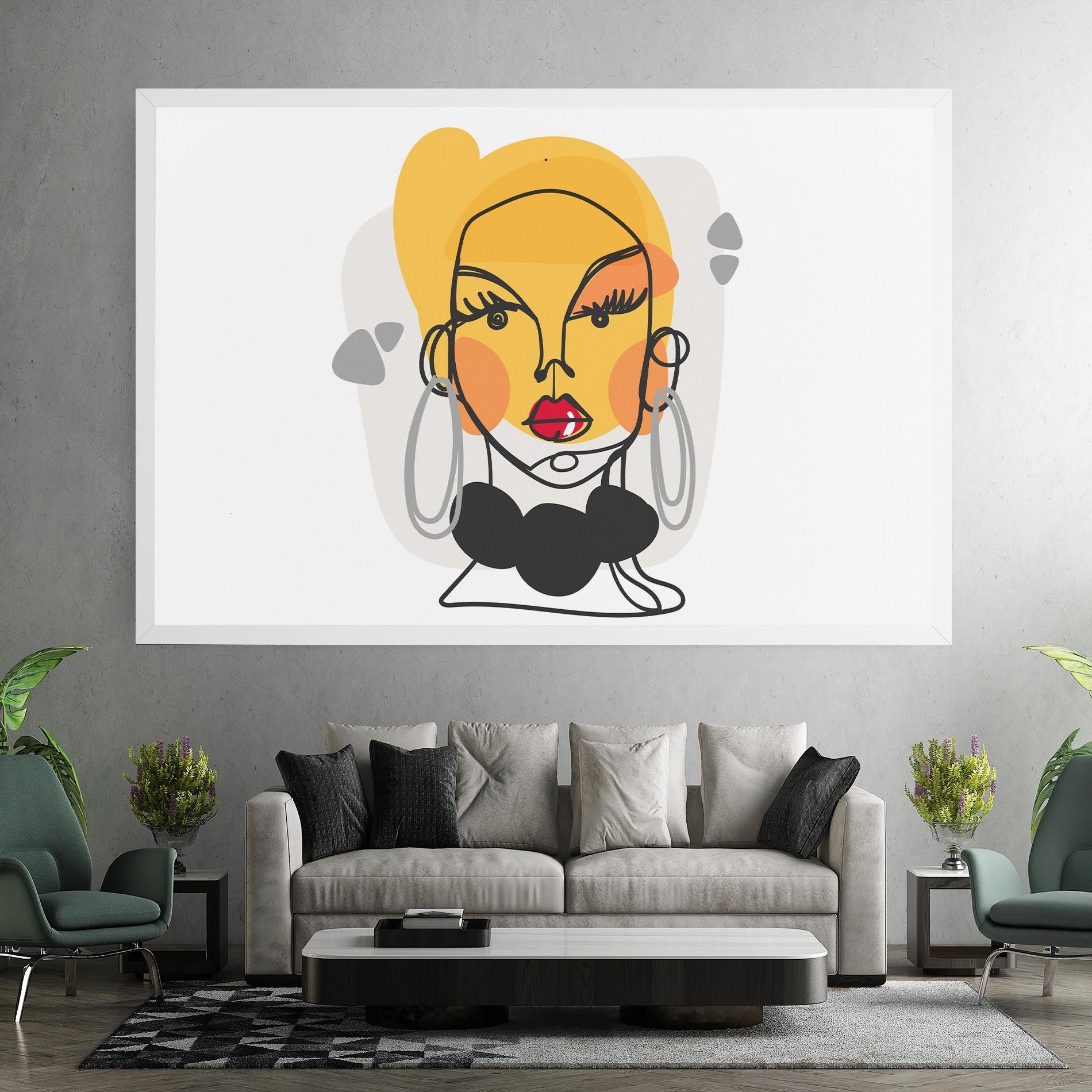 Abstract Blonde Face mockup 7