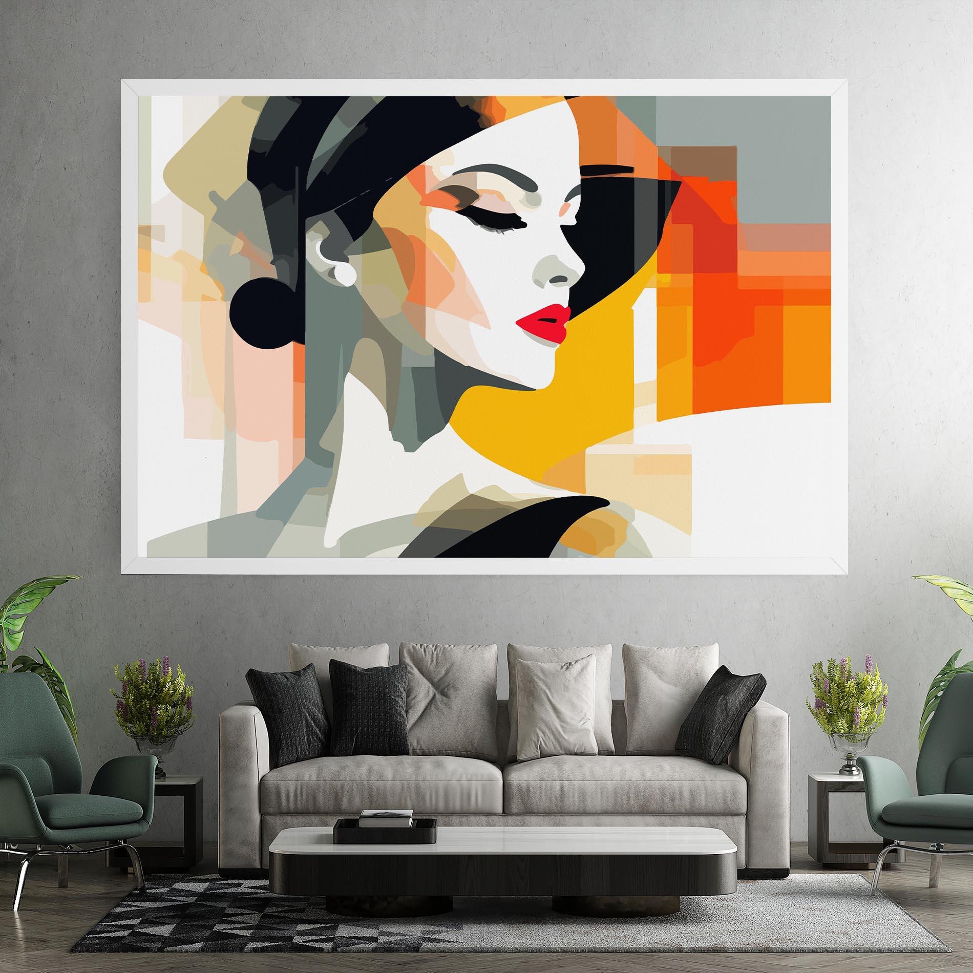 Leinwandbild Art Woman View mockup 7