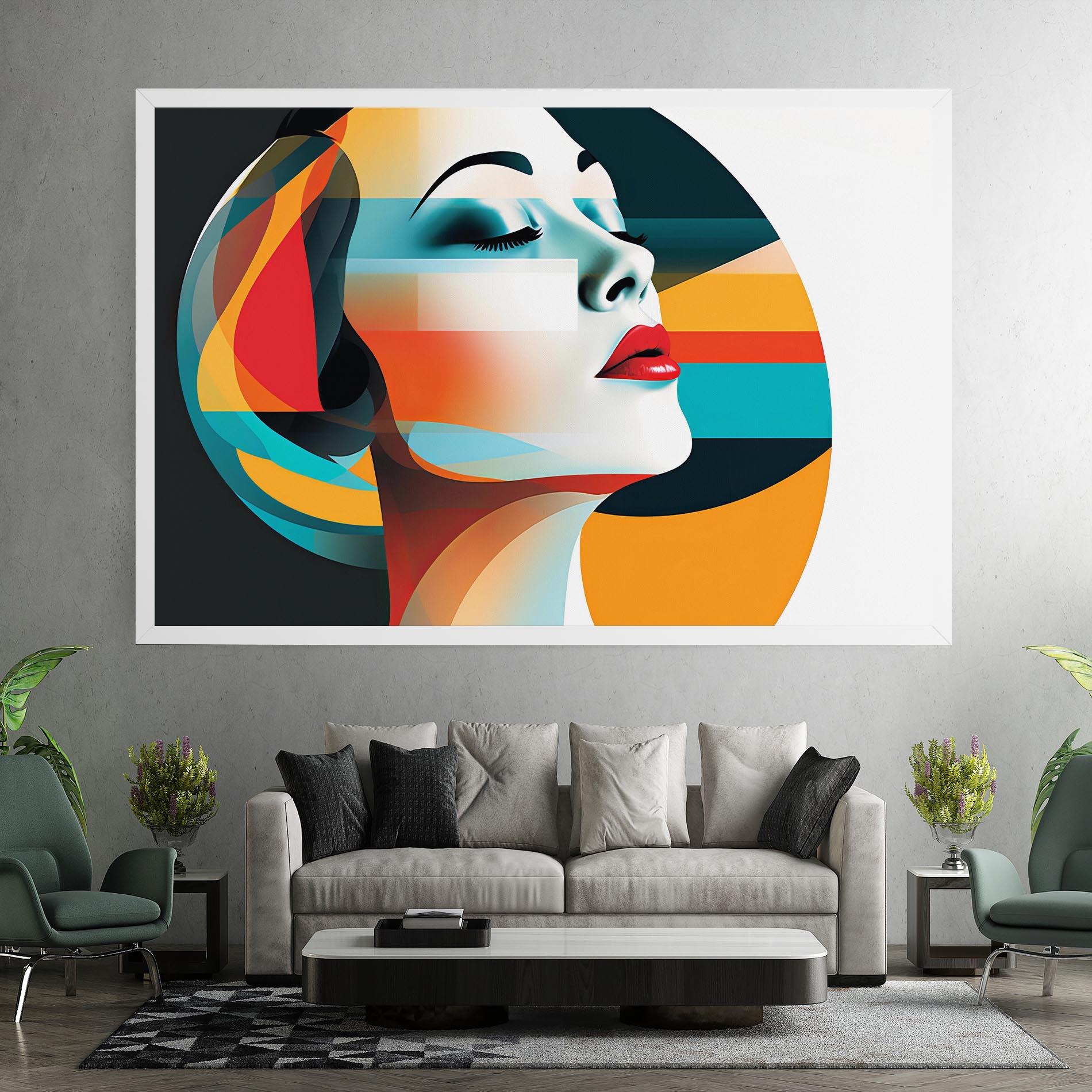 Leinwandbild Blue Abstract Makeup mockup 7