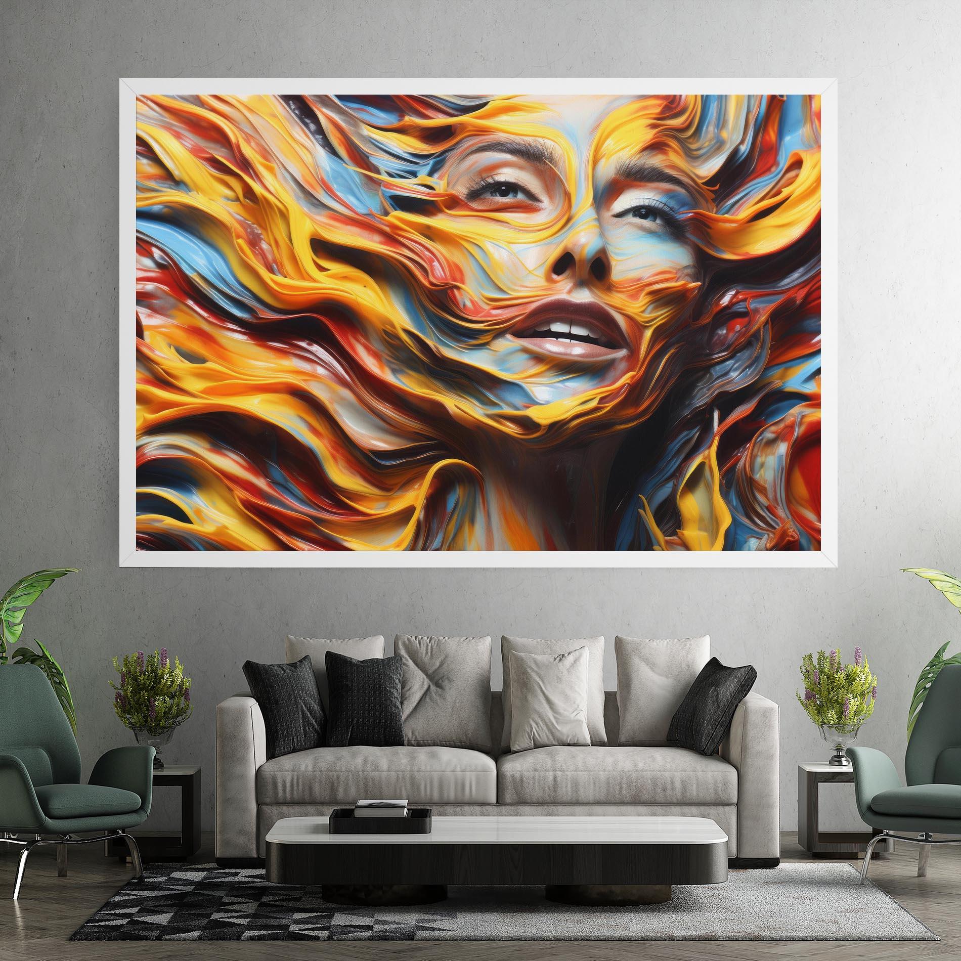 Leinwandbild Painted Woman mockup 7