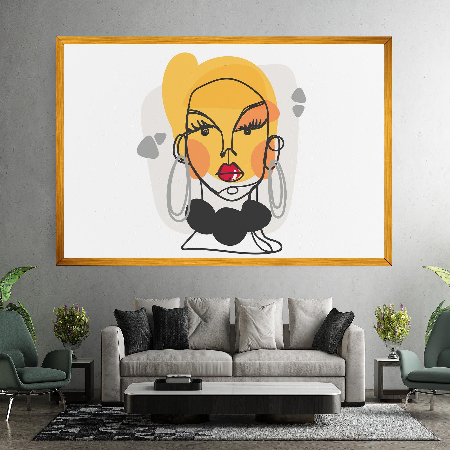 Abstract Blonde Face mockup 7