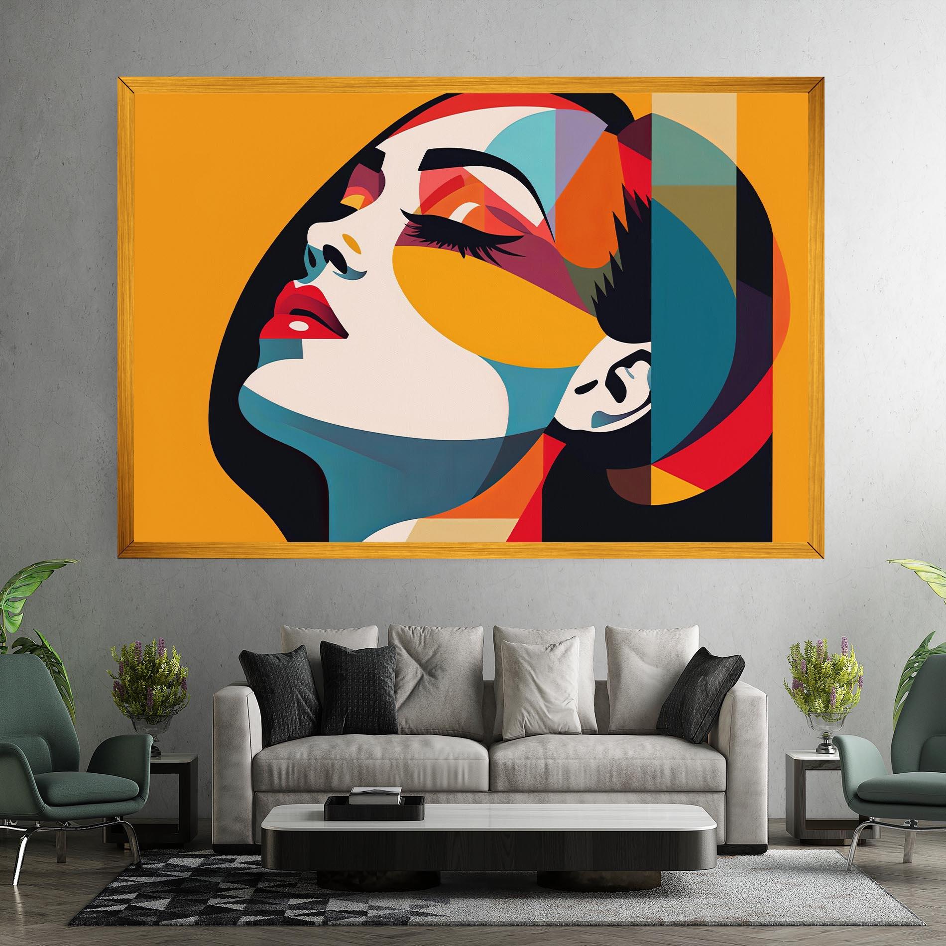 Leinwandbild Dreamy Yellow Female mockup 7