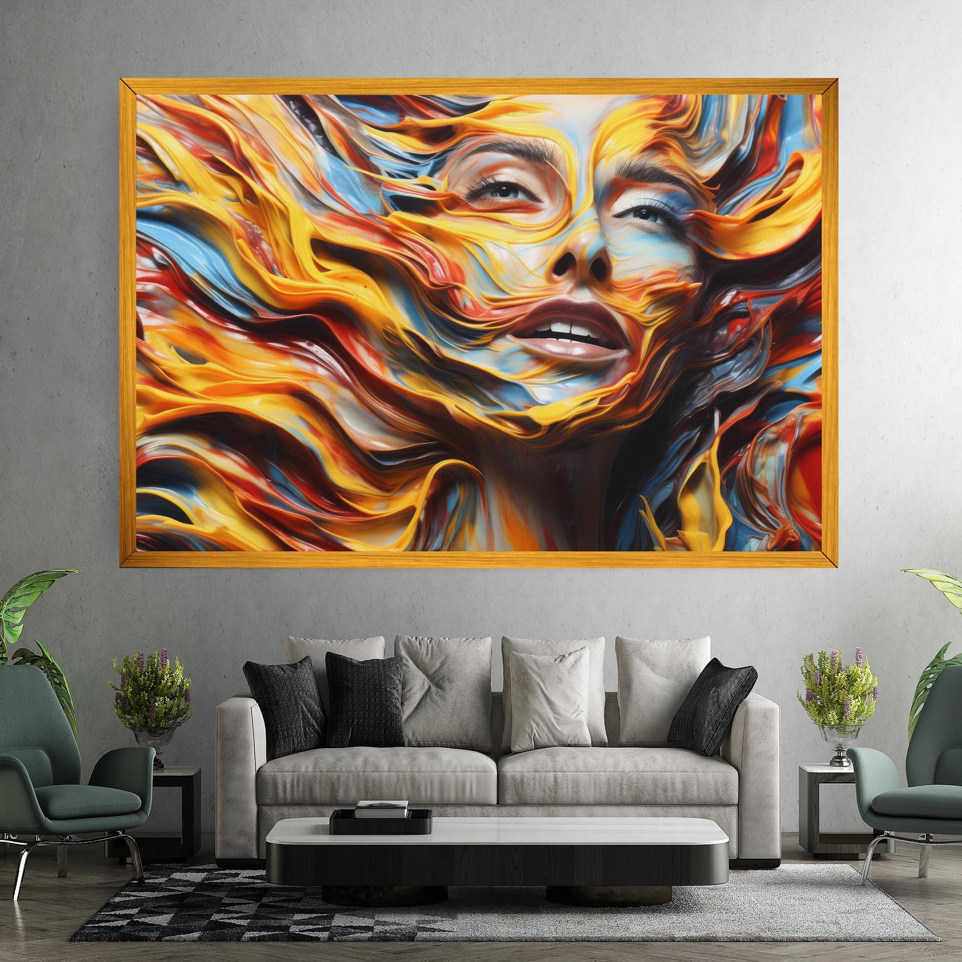 Leinwandbild Painted Woman mockup 7