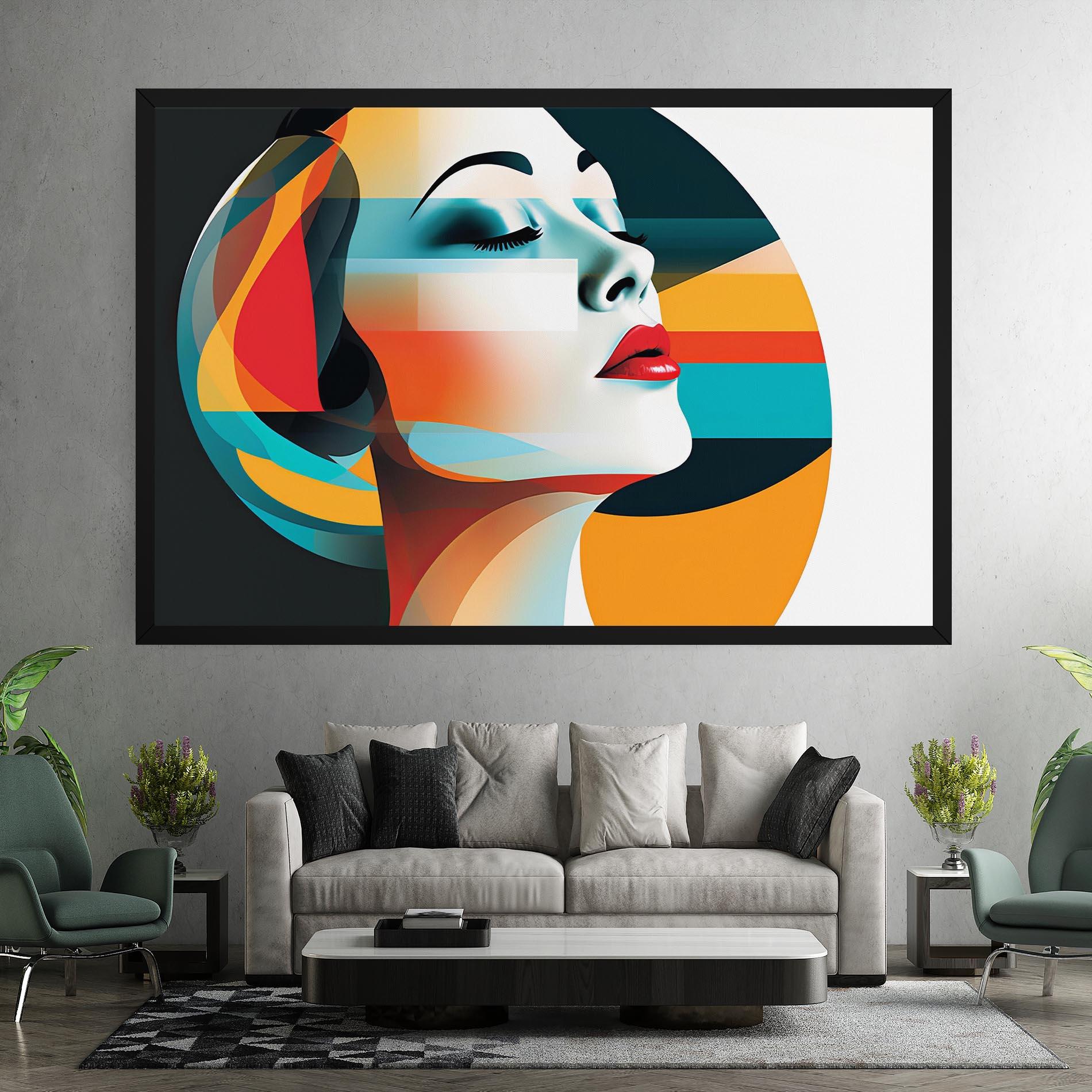 Leinwandbild Blue Abstract Makeup mockup 7