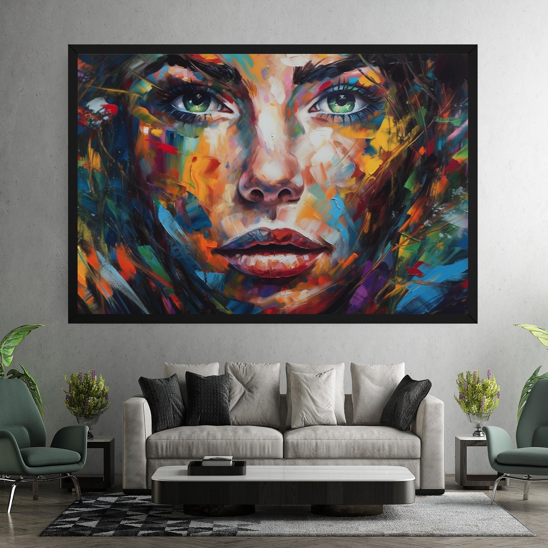 Vibrant Color Woman Paint mockup 7