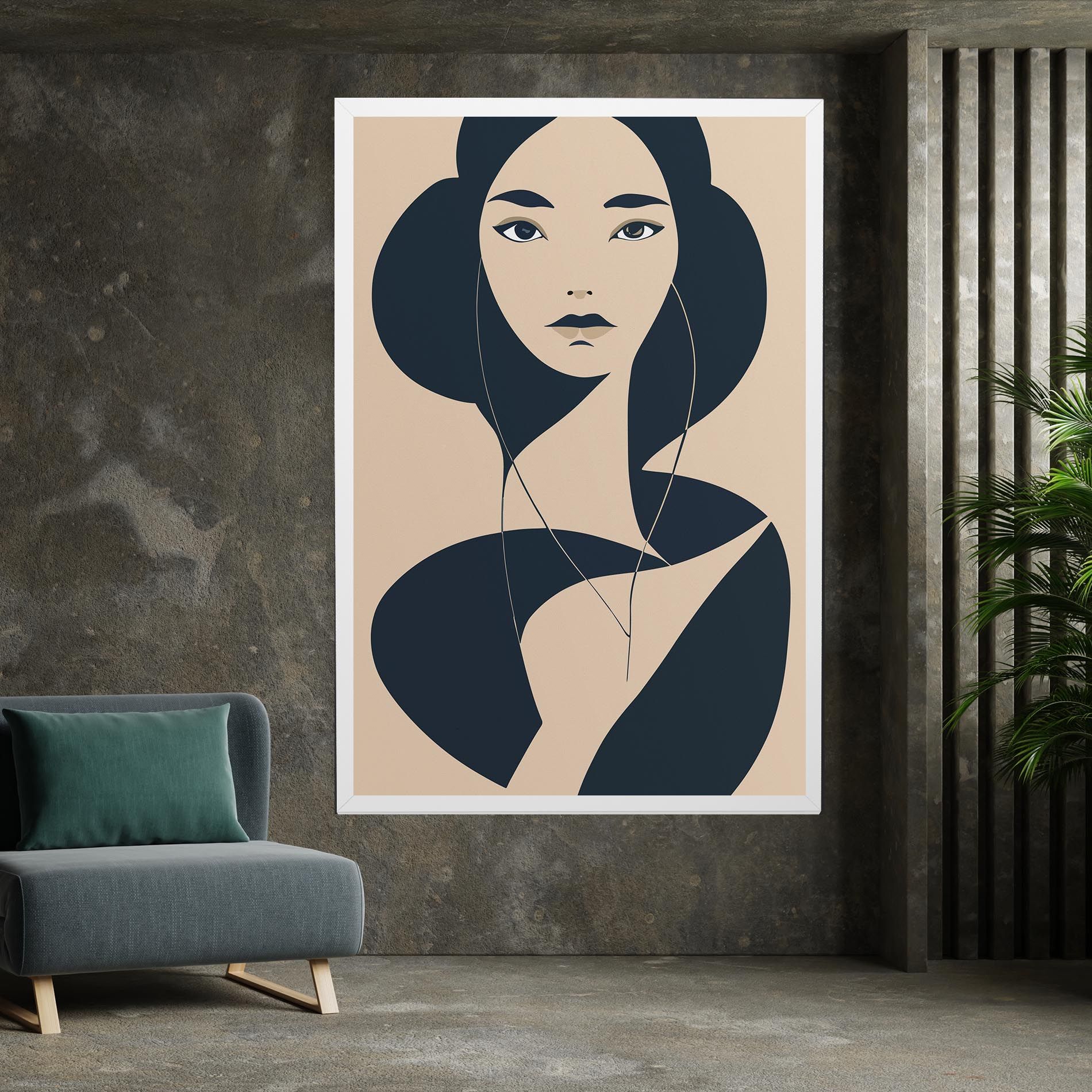 Cream Blue Woman mockup 7