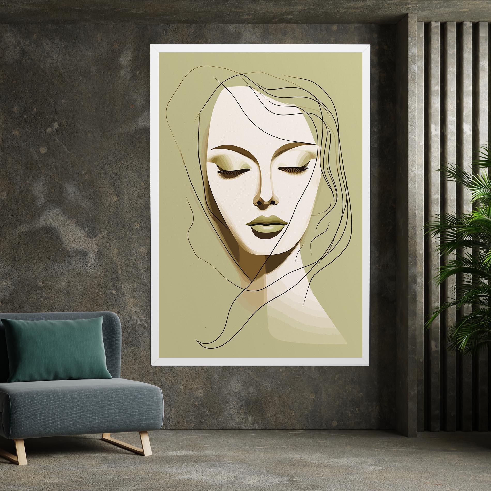 Leinwandbild Cream Womans Face mockup 7