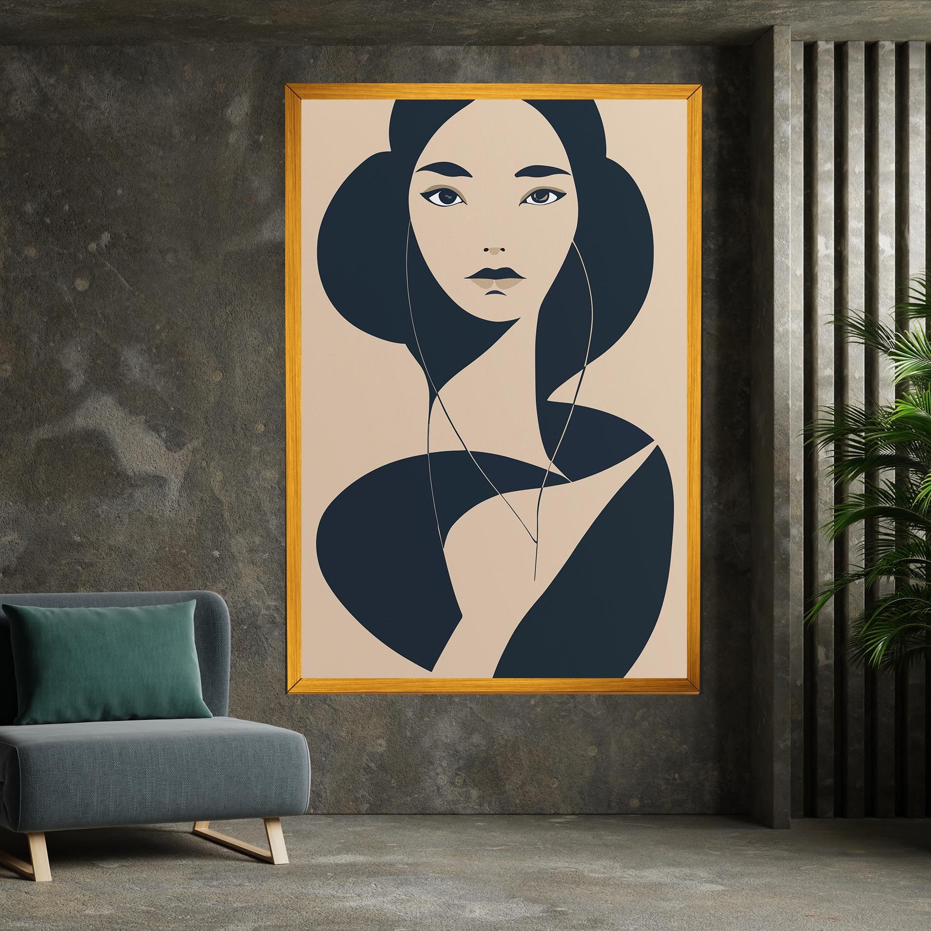 Cream Blue Woman mockup 7