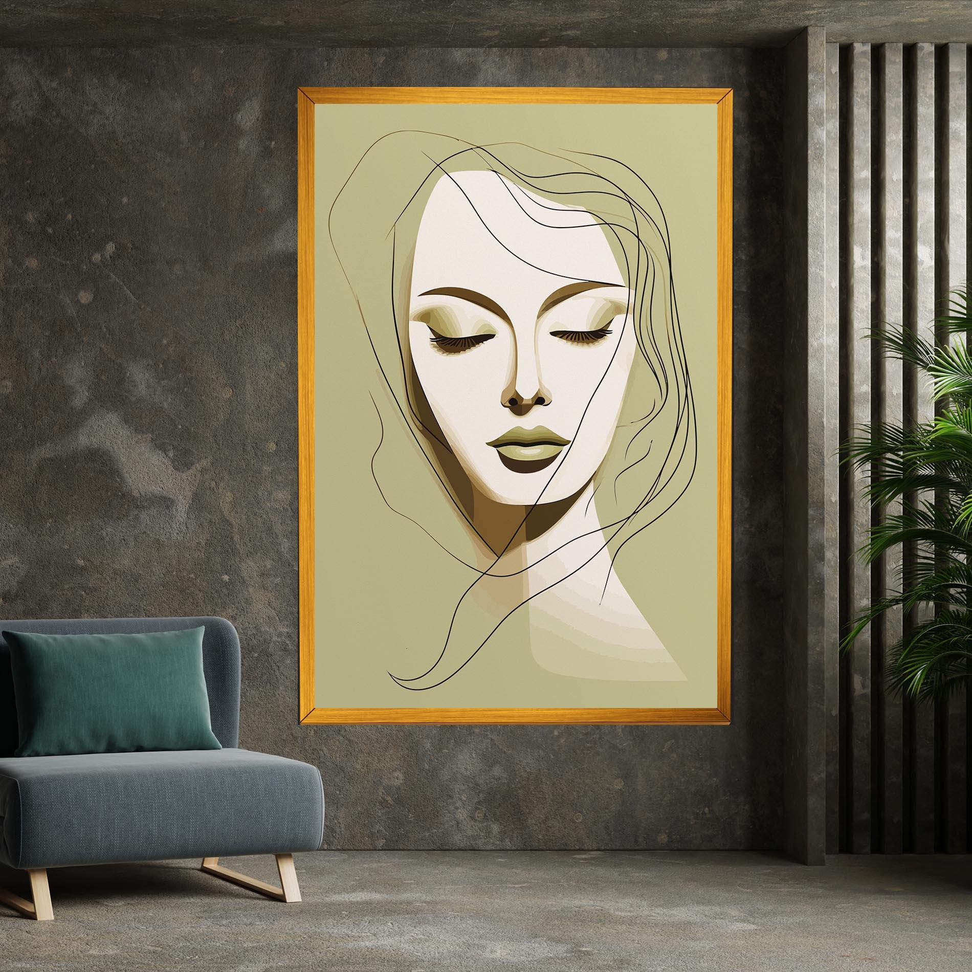 Leinwandbild Cream Womans Face mockup 7