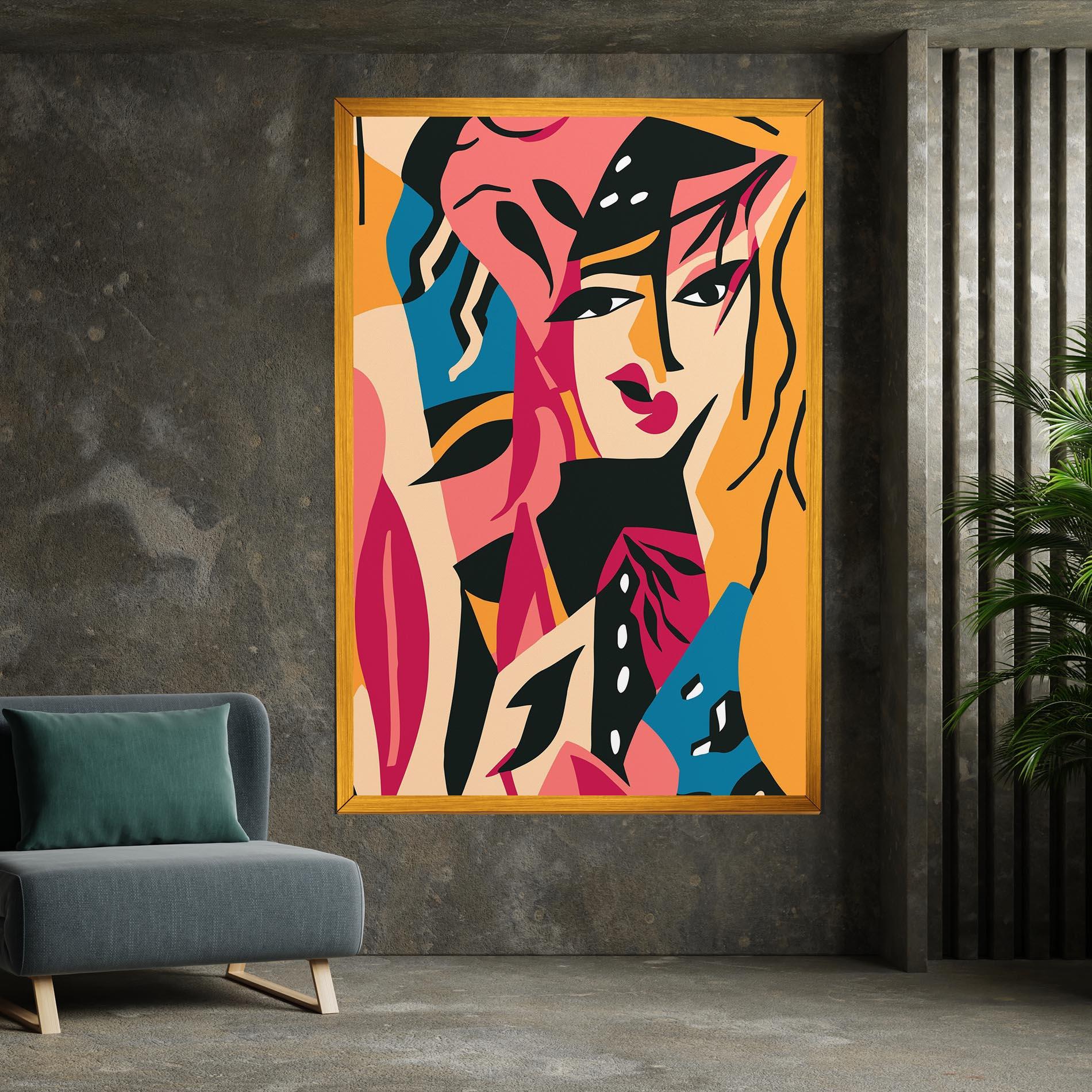 Leinwandbild Crowd Face mockup 7