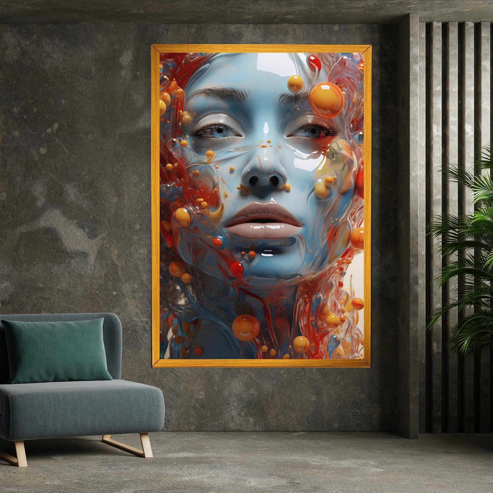 Leinwandbild Pretty Blue Face mockup 7