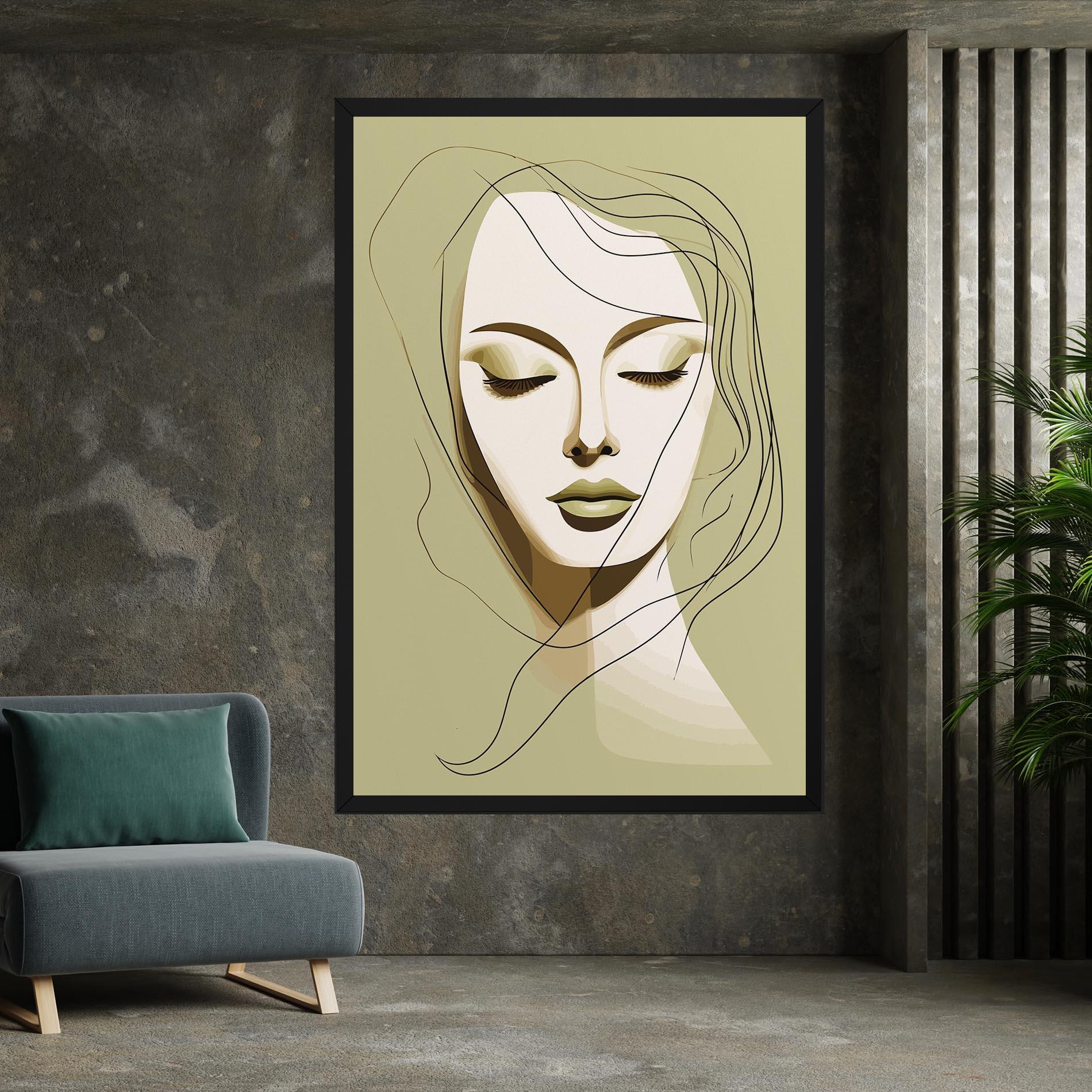 Leinwandbild Cream Womans Face mockup 7