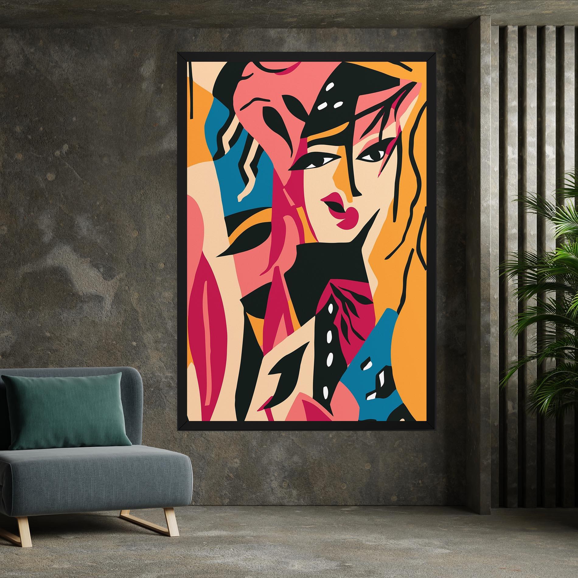 Leinwandbild Crowd Face mockup 7