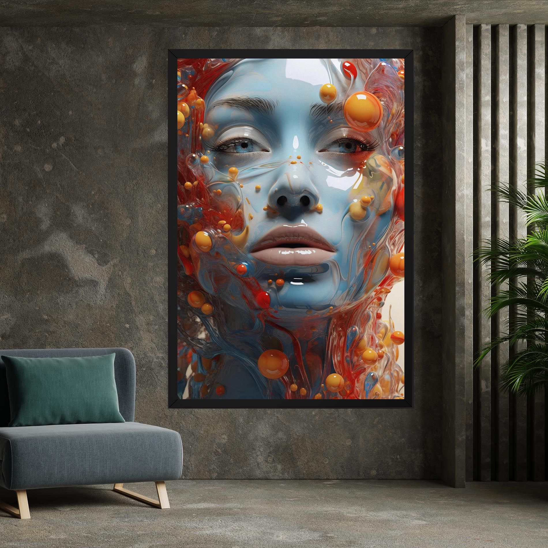 Pretty Blue Face mockup 7