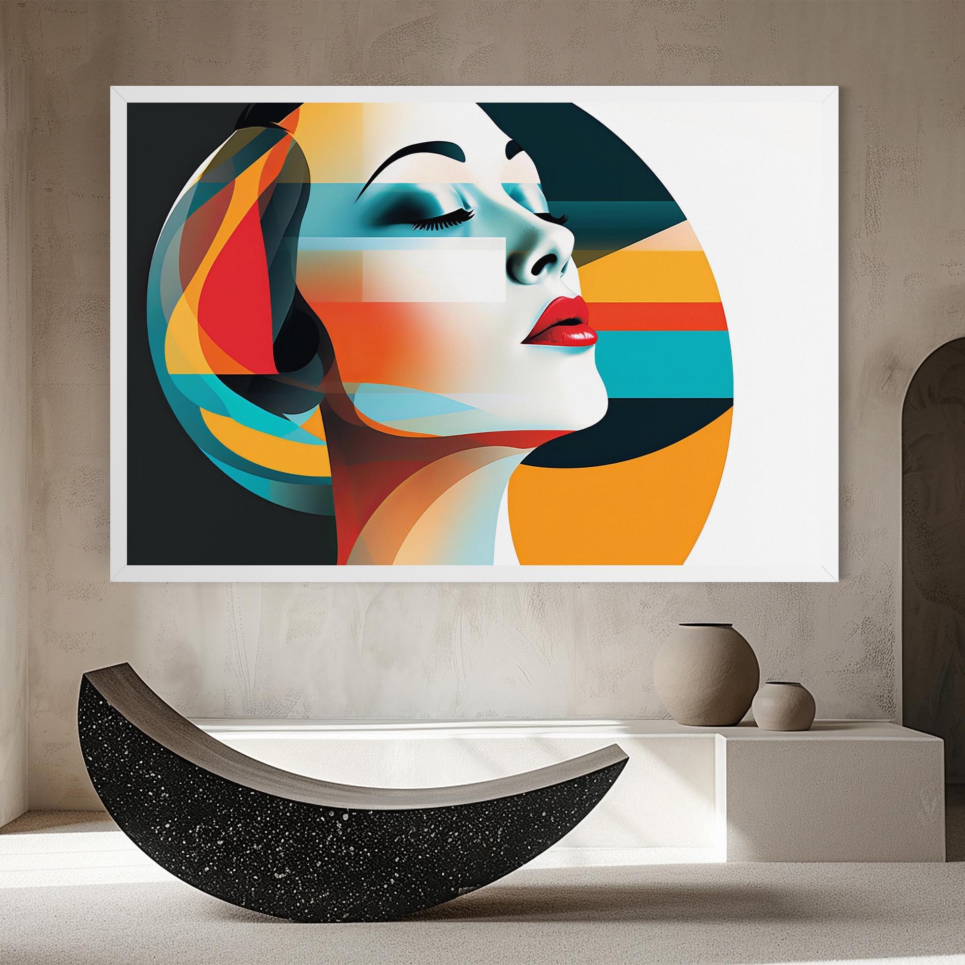 Leinwandbild Blue Abstract Makeup mockup 8