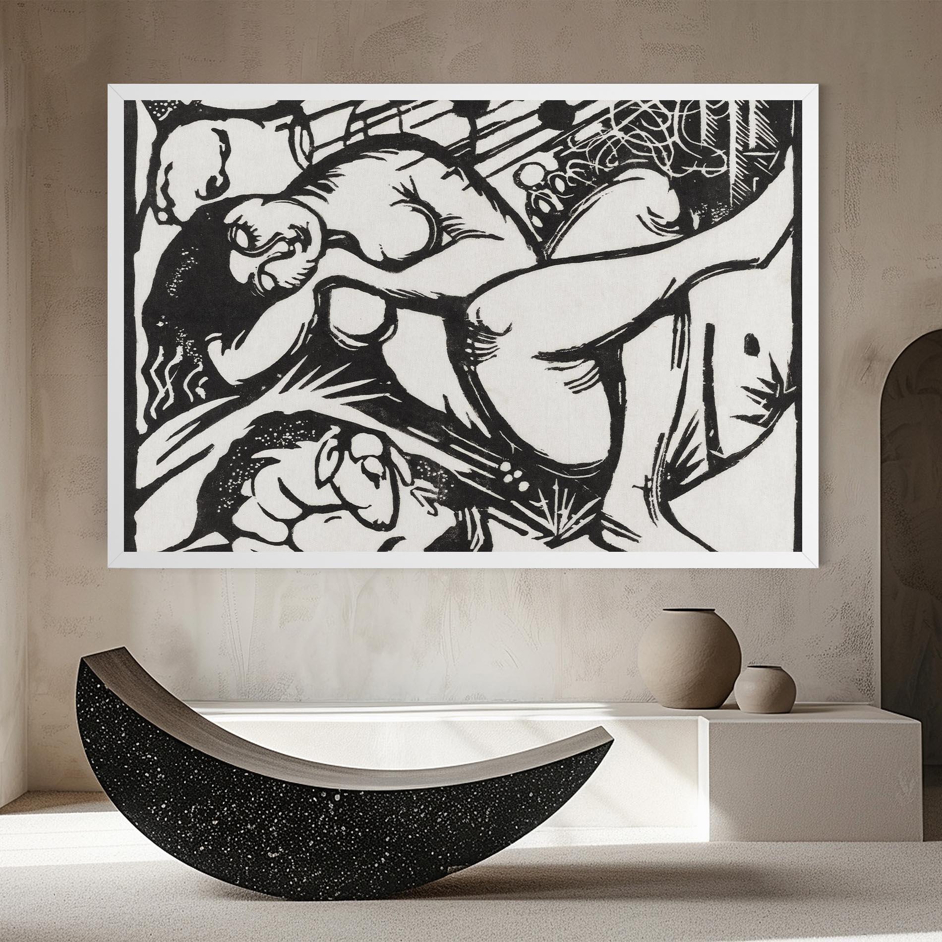 Leinwandbild Woman Drawing mockup 8