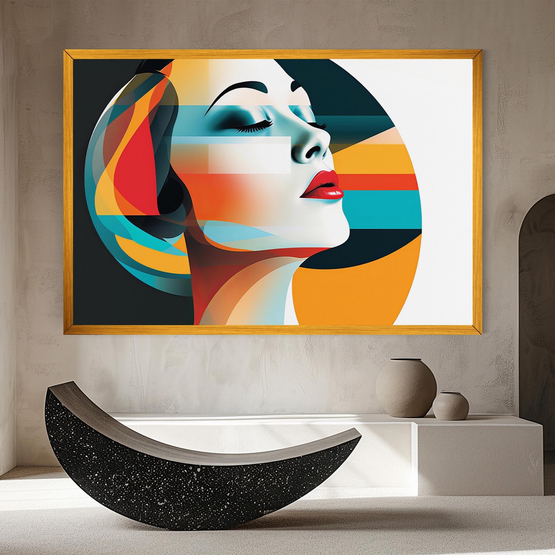 Leinwandbild Blue Abstract Makeup mockup 8