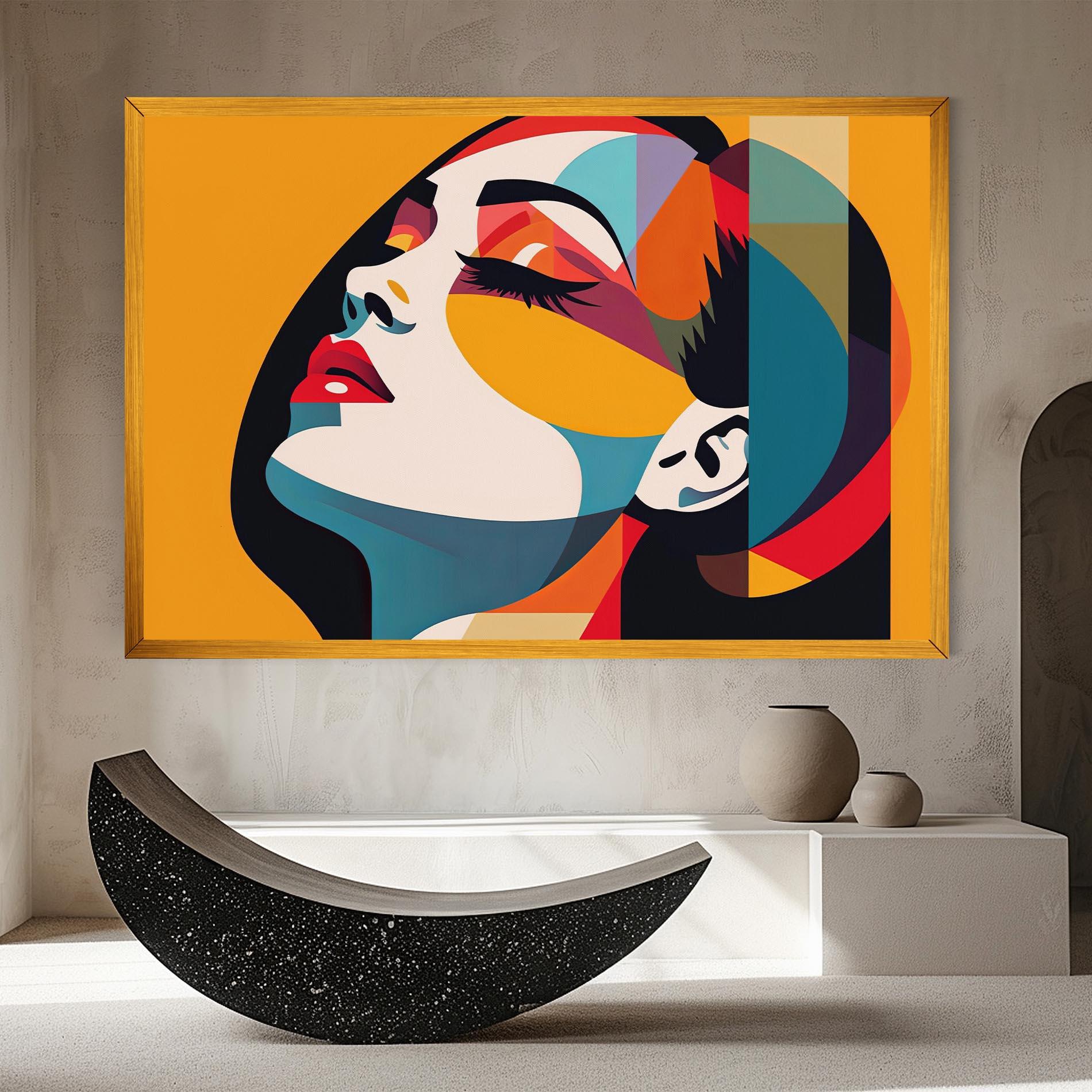 Leinwandbild Dreamy Yellow Female mockup 8