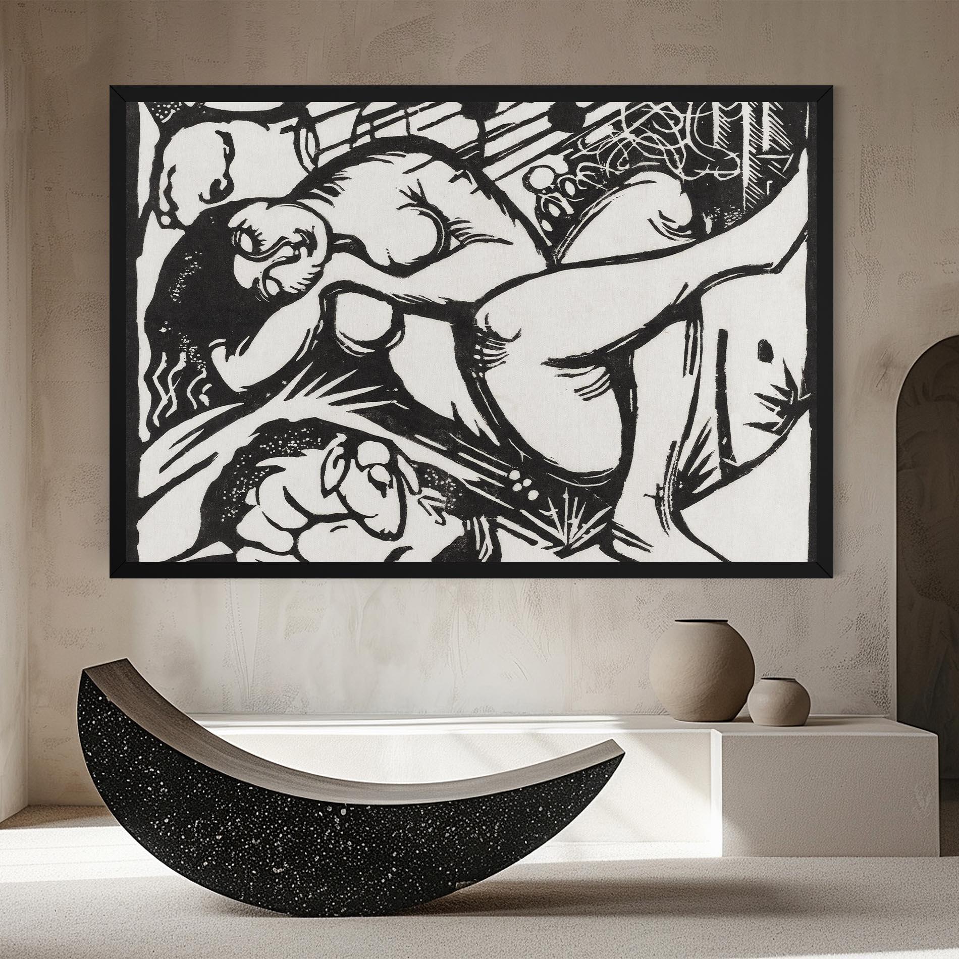 Leinwandbild Woman Drawing mockup 8