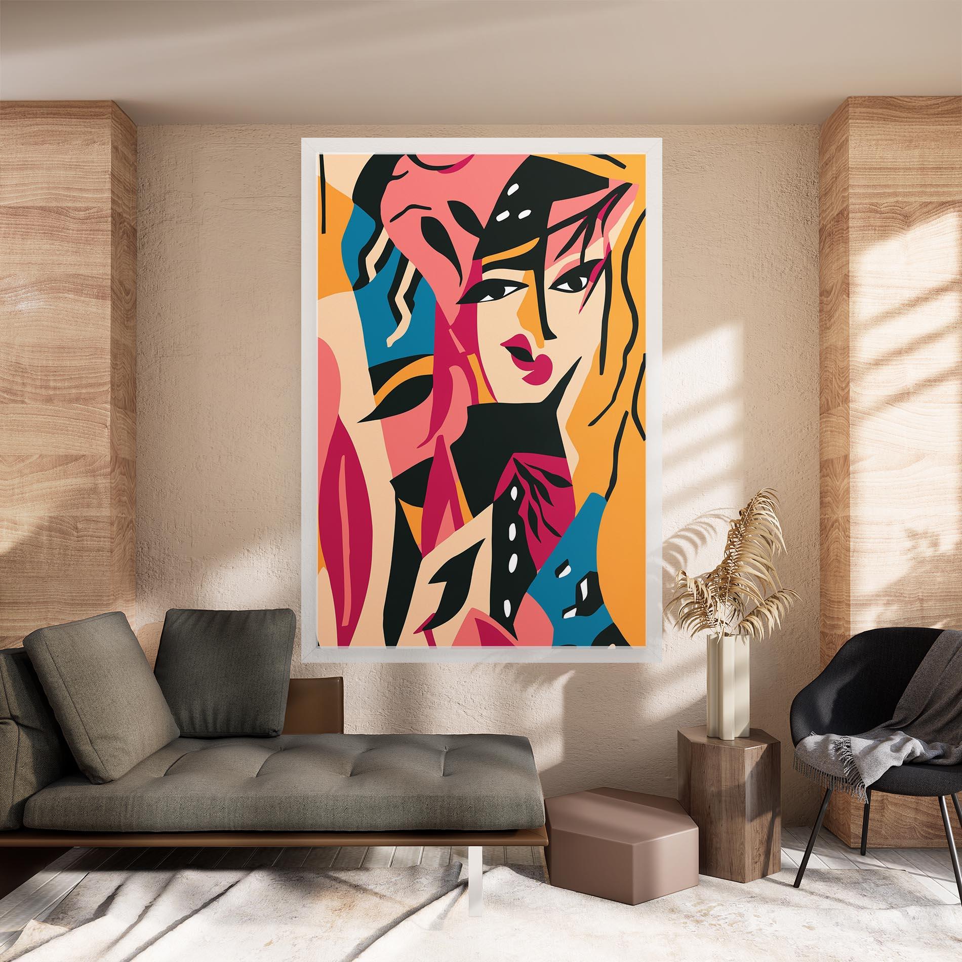 Leinwandbild Crowd Face mockup 8