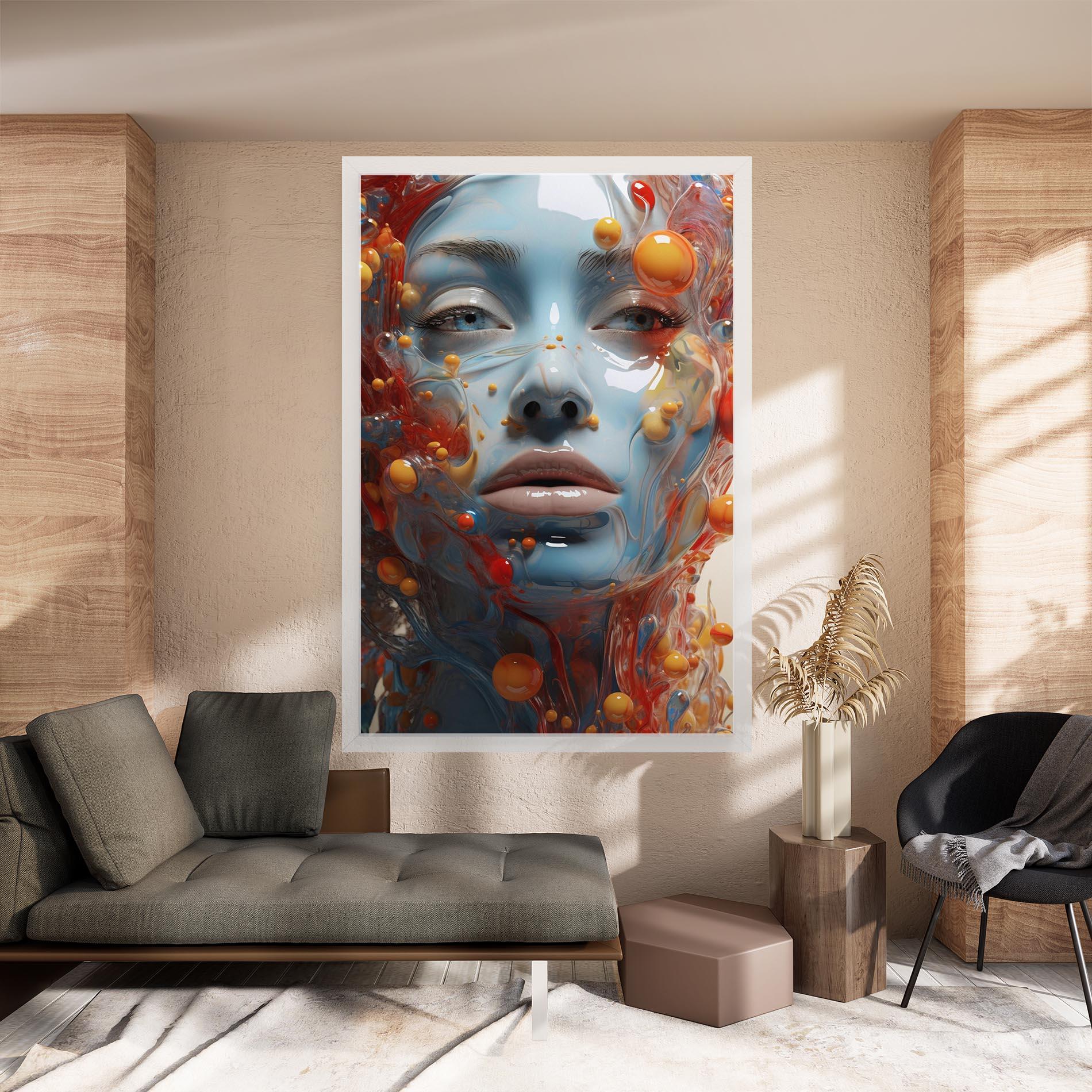 Leinwandbild Pretty Blue Face mockup 8