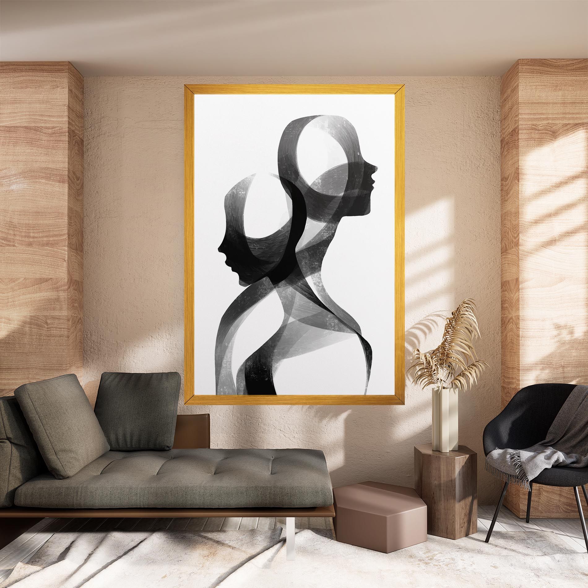 Abstract Grey Couple mockup 8