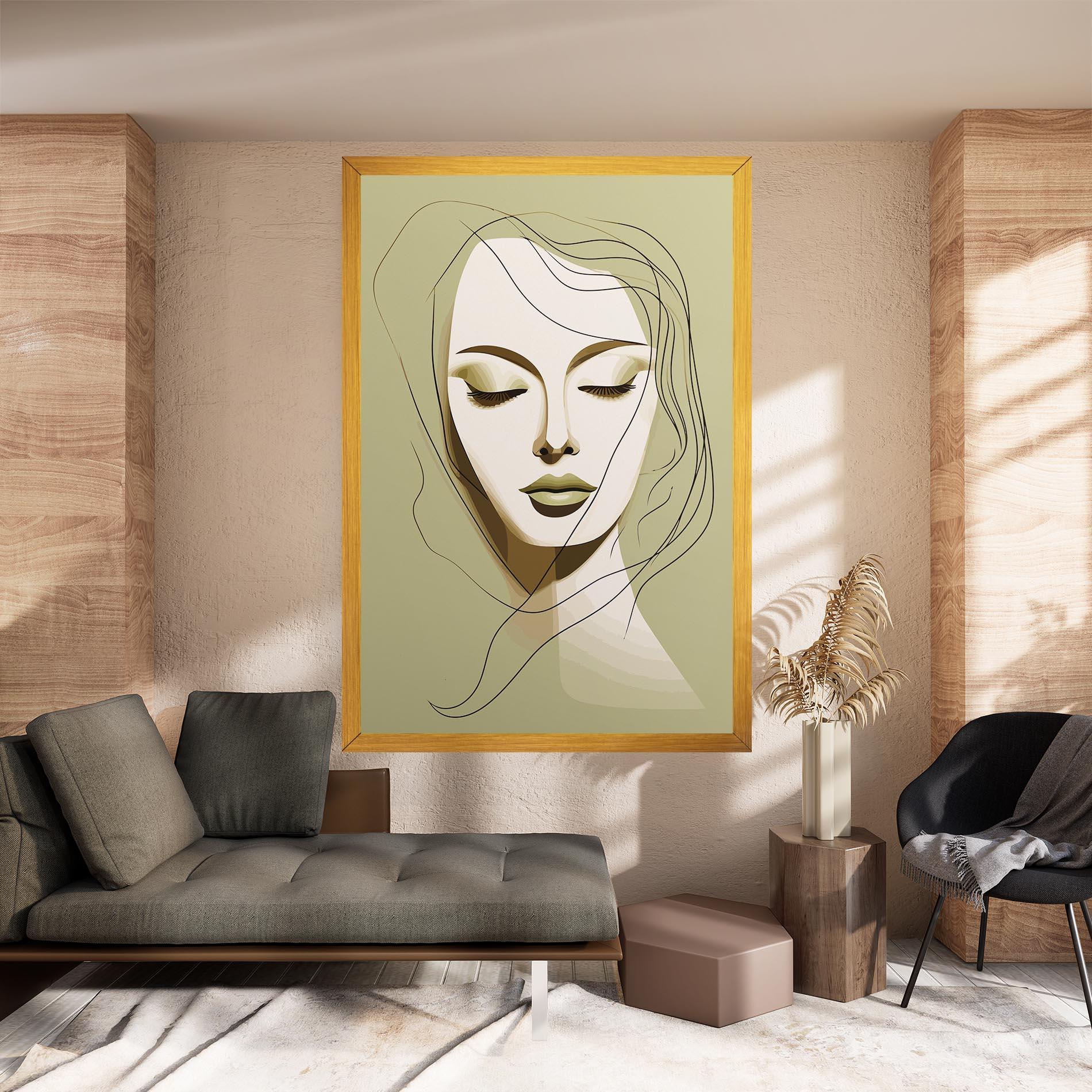 Leinwandbild Cream Womans Face mockup 8