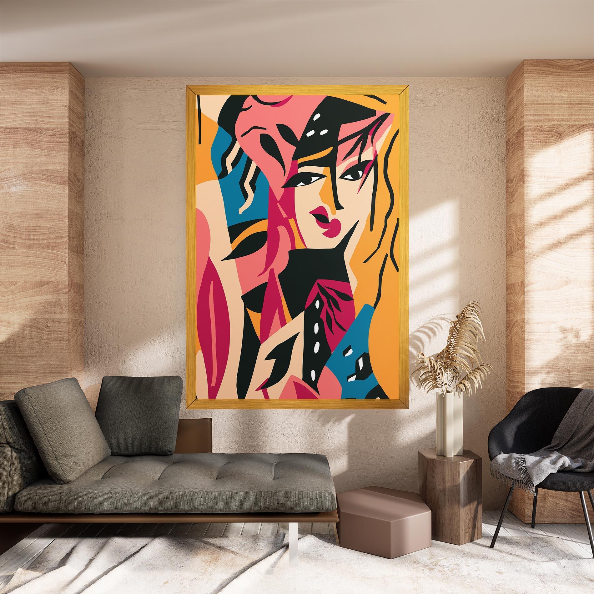 Leinwandbild Crowd Face mockup 8