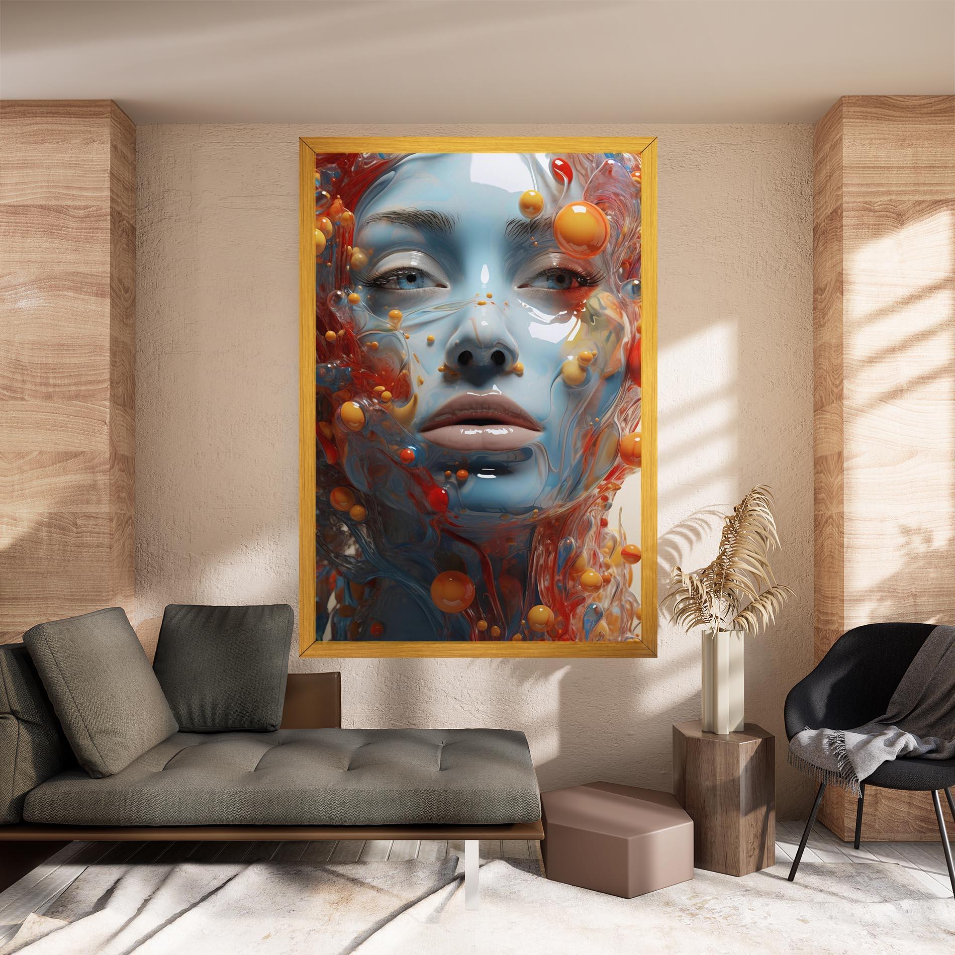 Leinwandbild Pretty Blue Face mockup 8