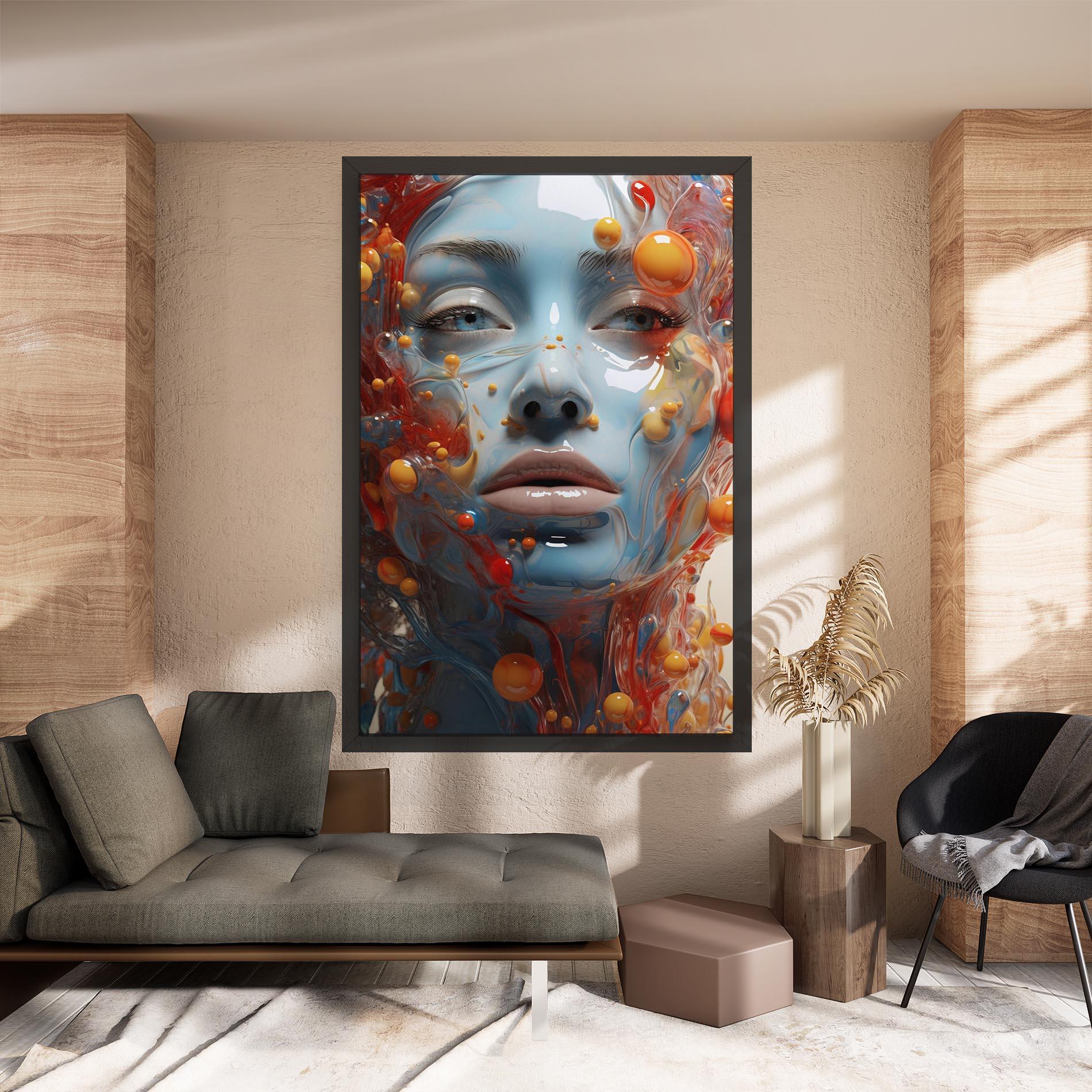 Leinwandbild Pretty Blue Face mockup 8