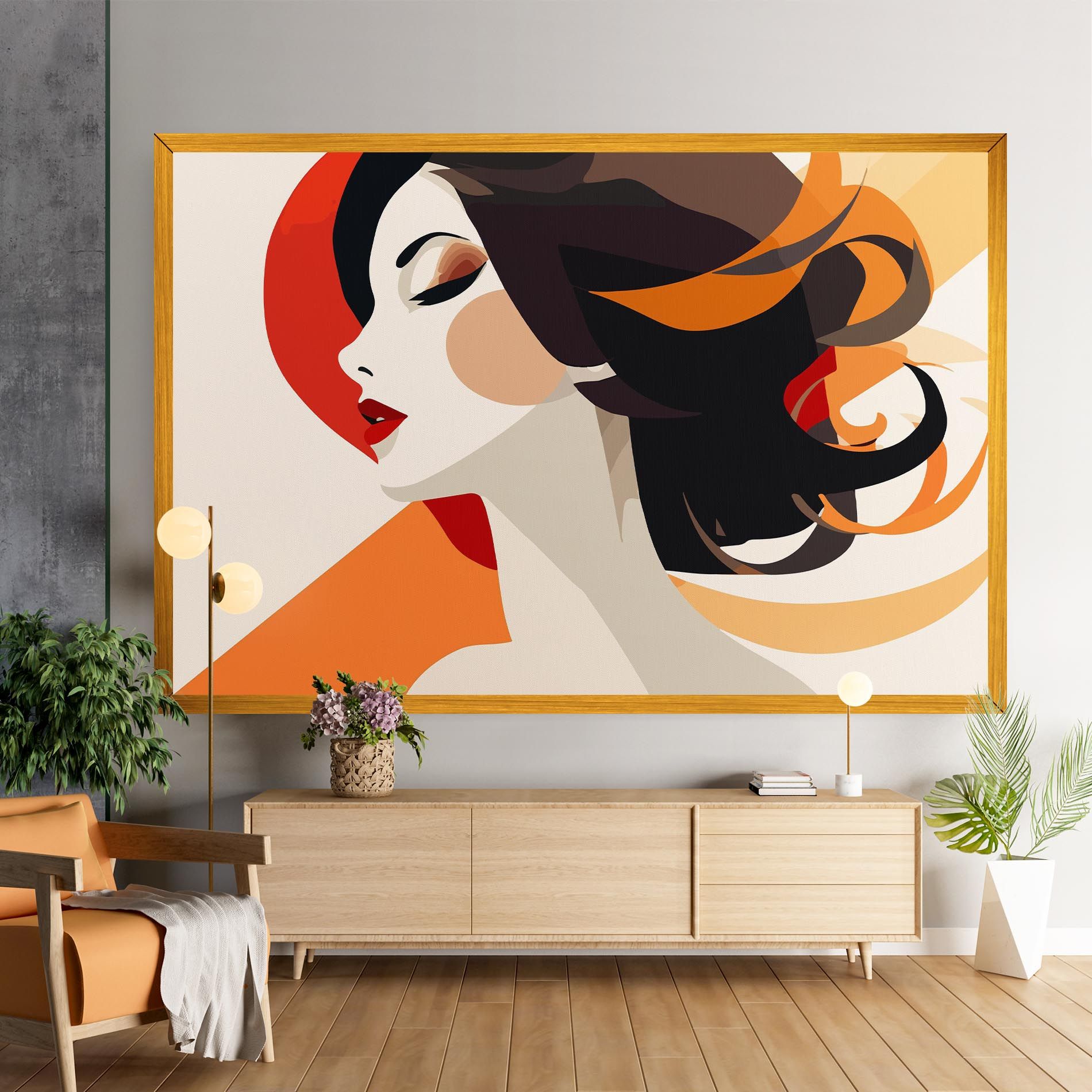 Abstract Autumn Woman mockup 9