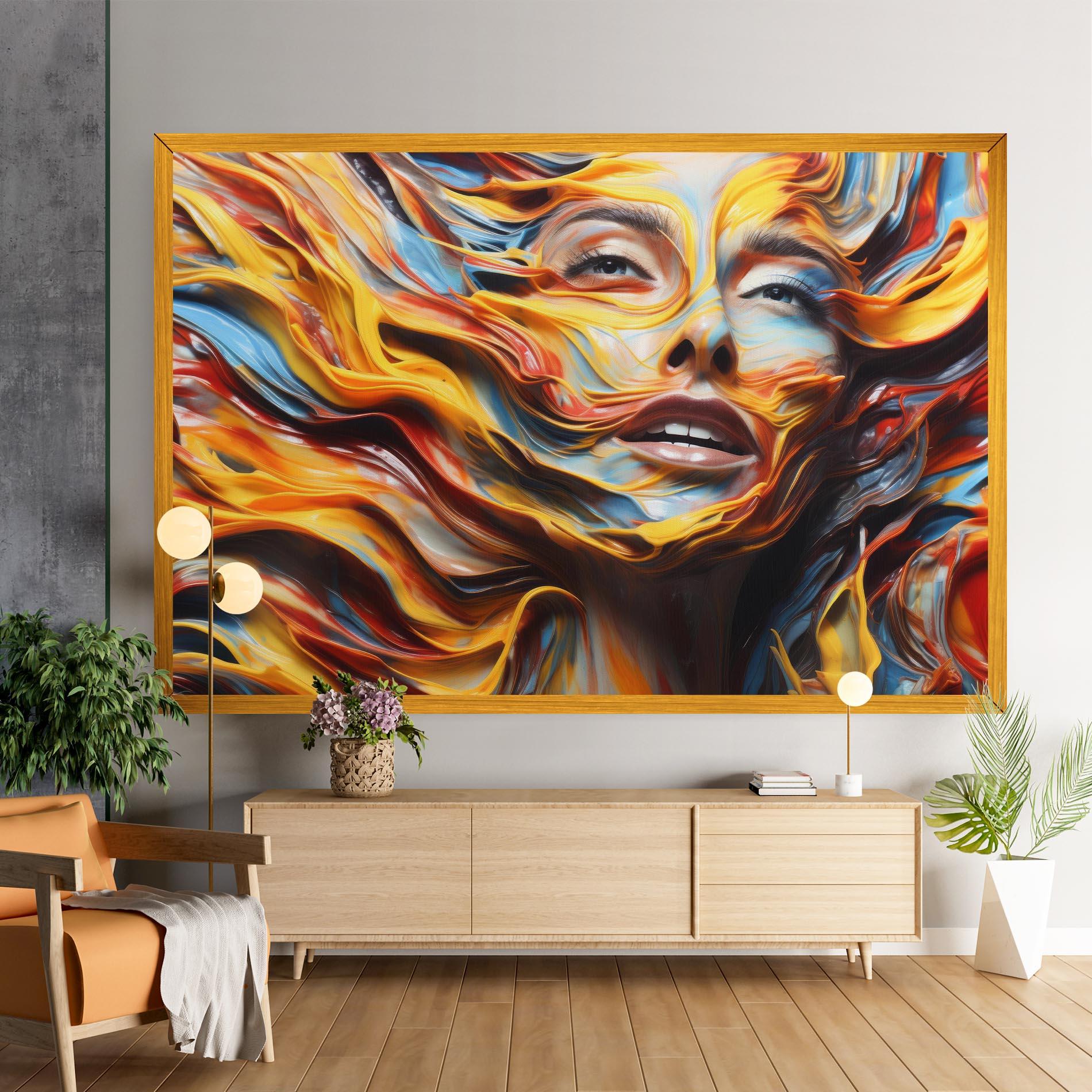 Leinwandbild Painted Woman mockup 9