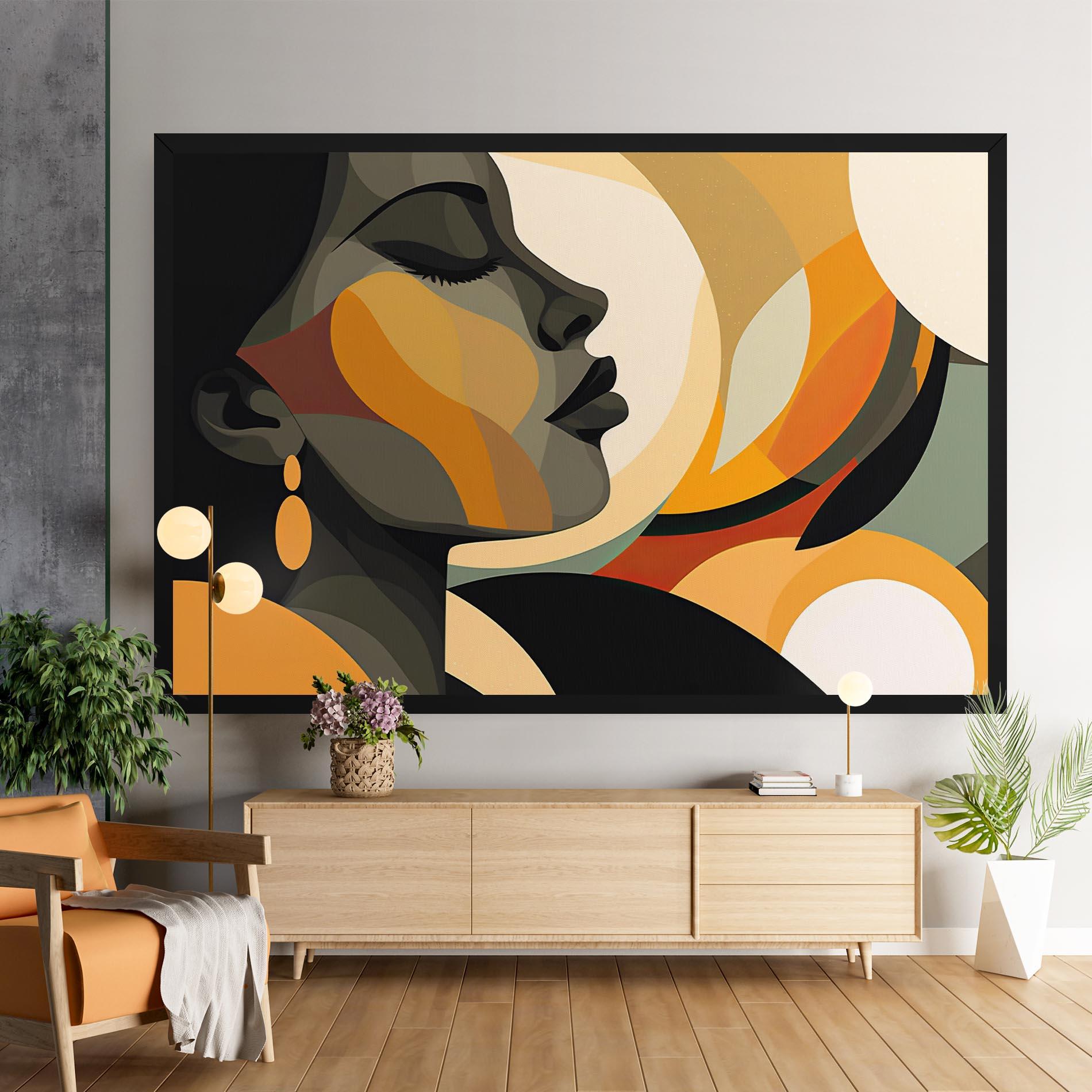 Leinwandbild Dreamy Graphic Girl mockup 9