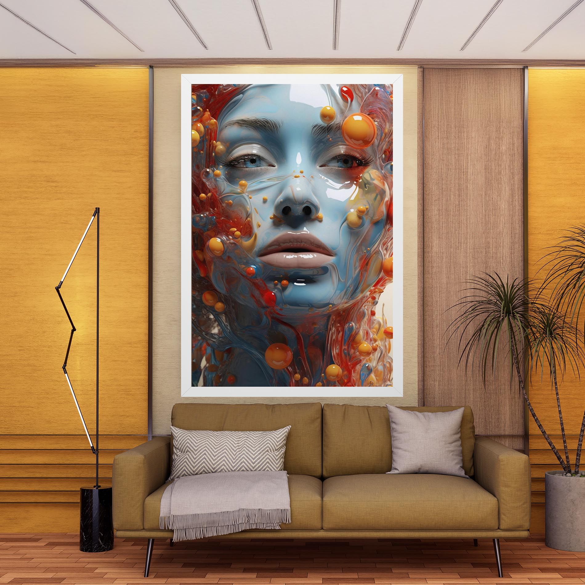 Pretty Blue Face mockup 9