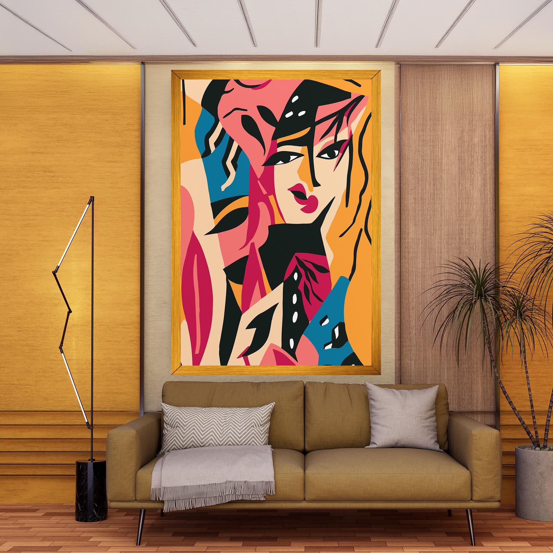 Leinwandbild Crowd Face mockup 9