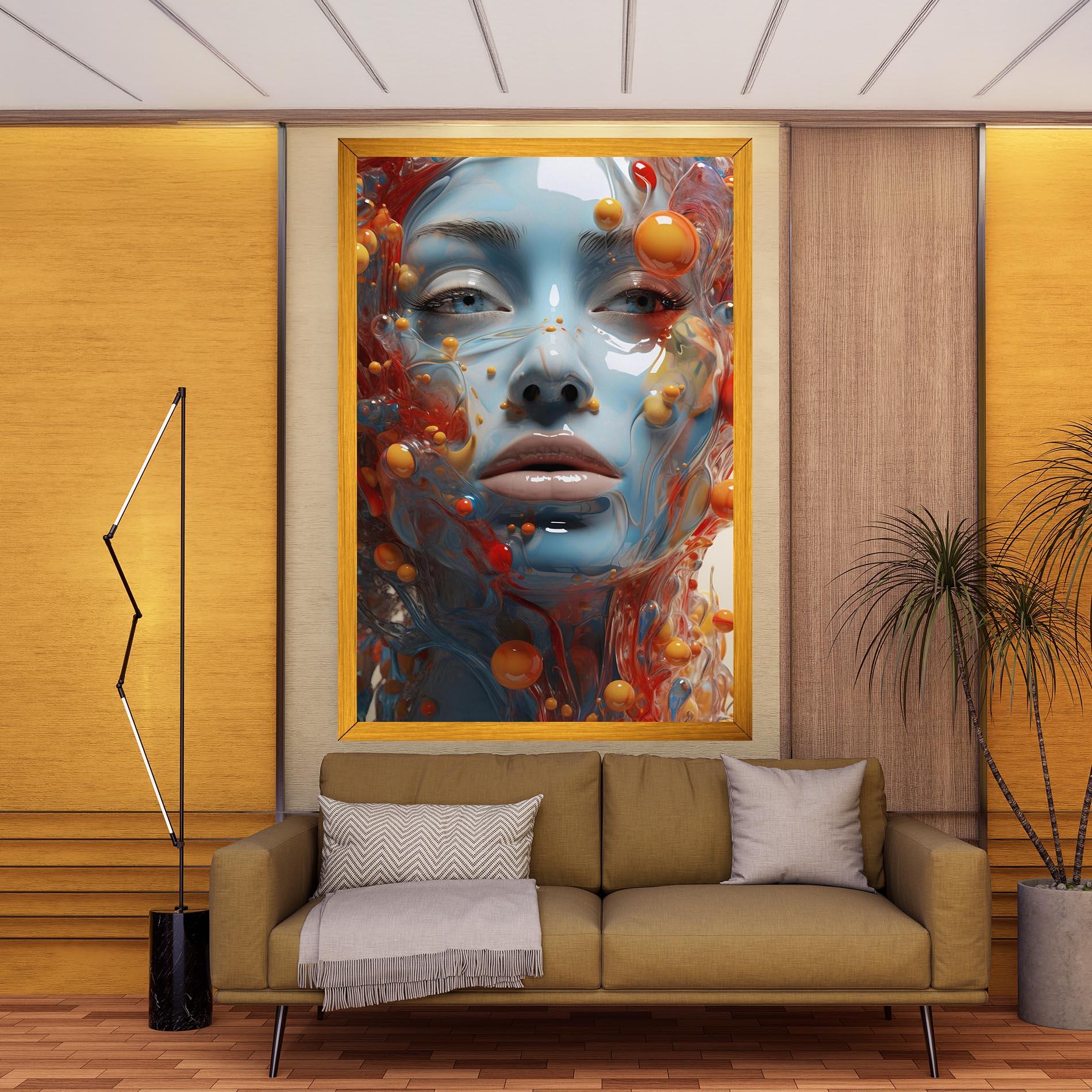 Leinwandbild Pretty Blue Face mockup 9