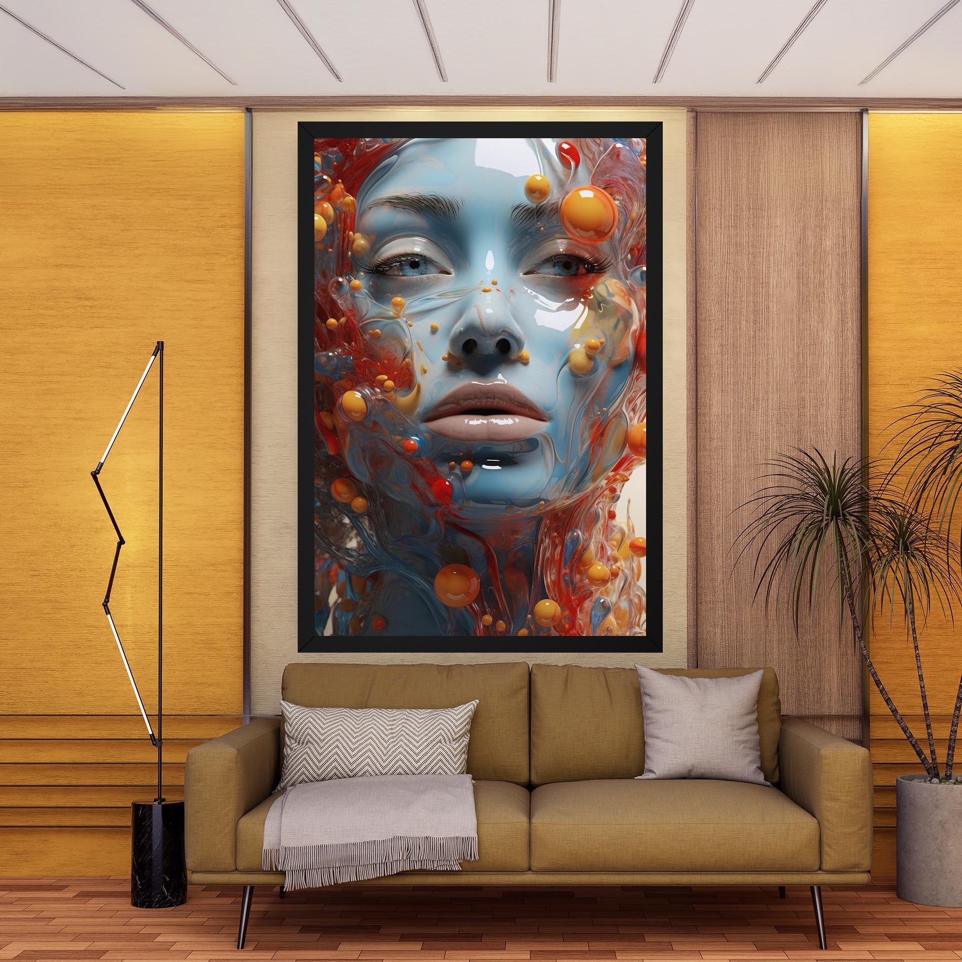 Leinwandbild Pretty Blue Face mockup 9