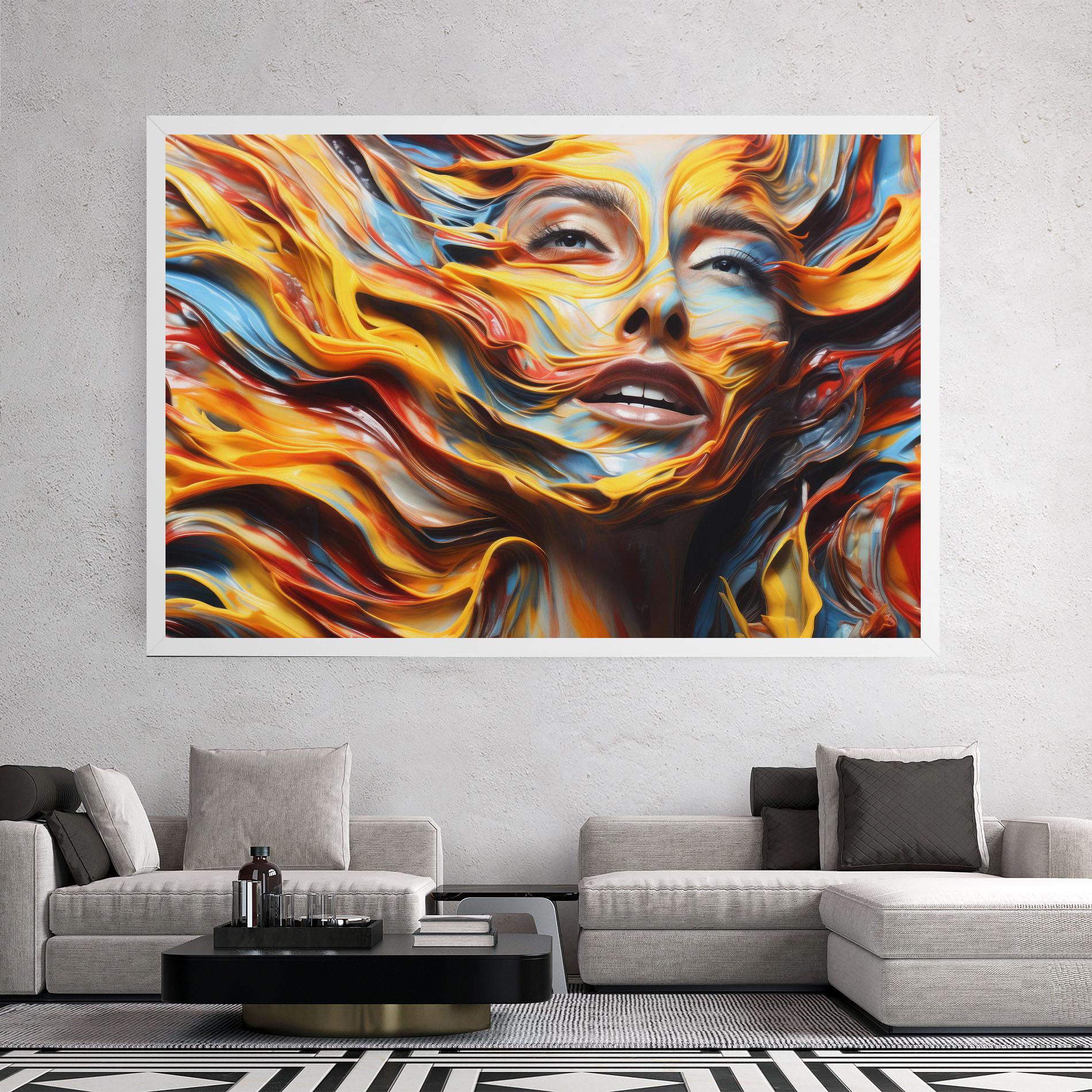 Leinwandbild Painted Woman mockup 2