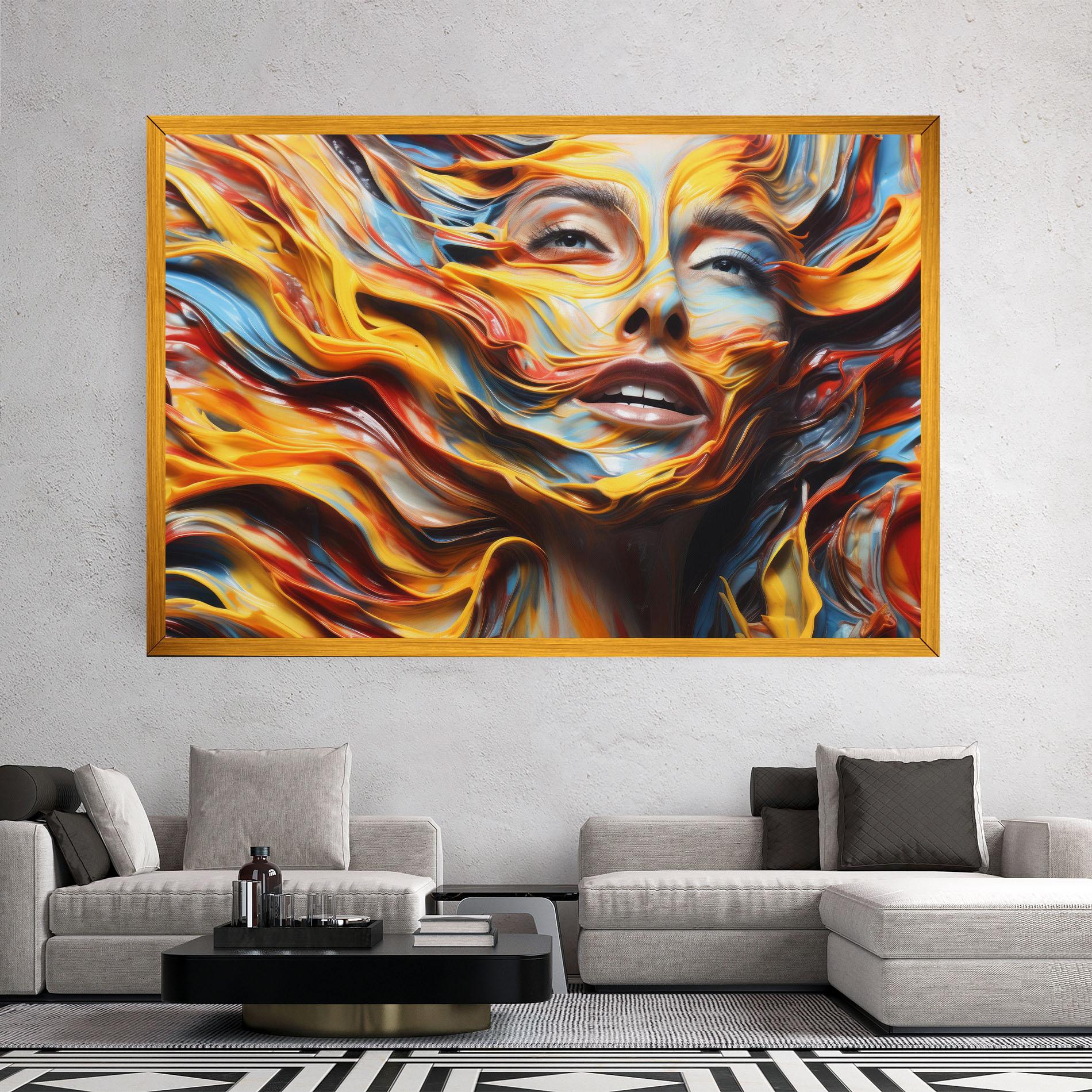 Leinwandbild Painted Woman mockup 2