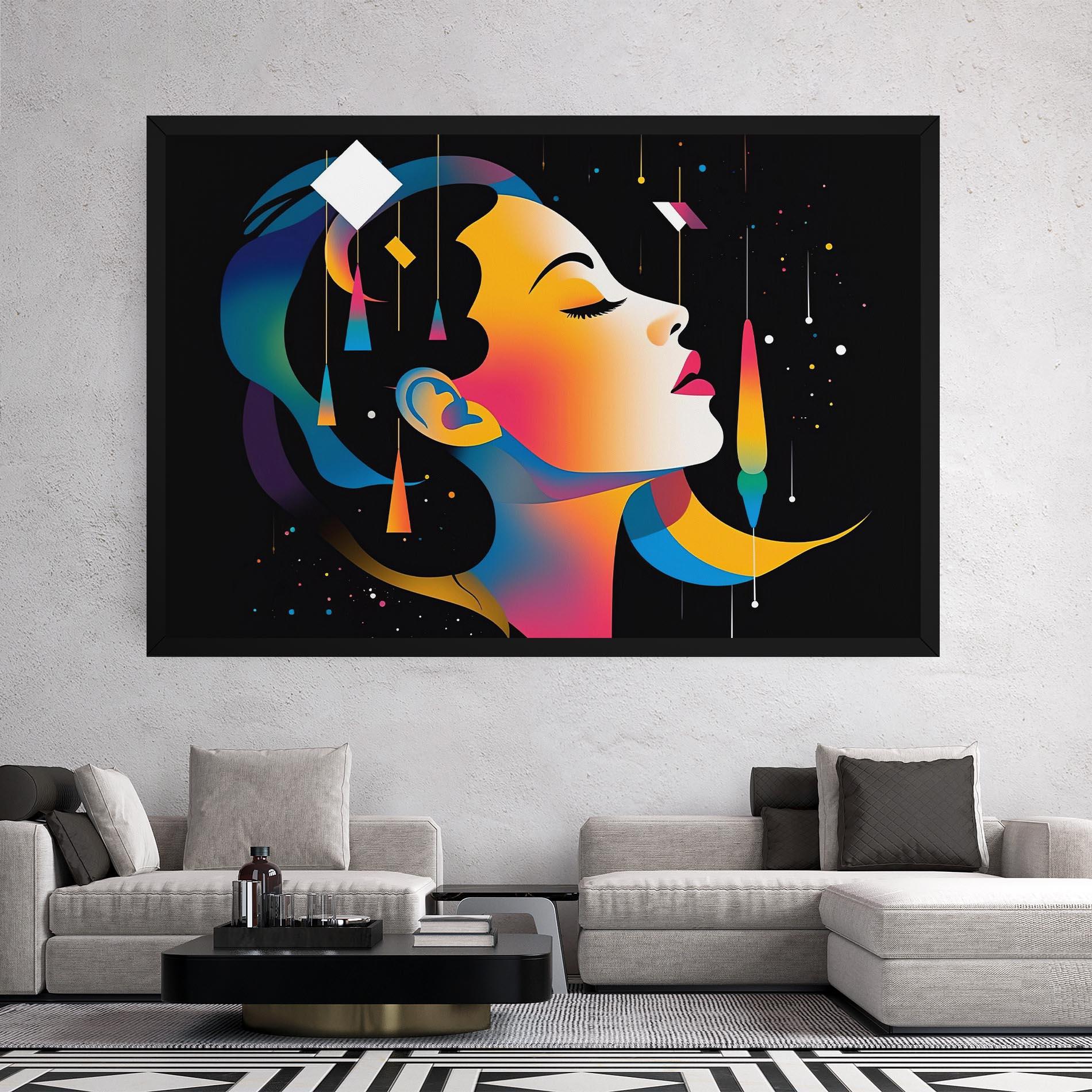 Leinwandbild Dreamy Night Female mockup 2